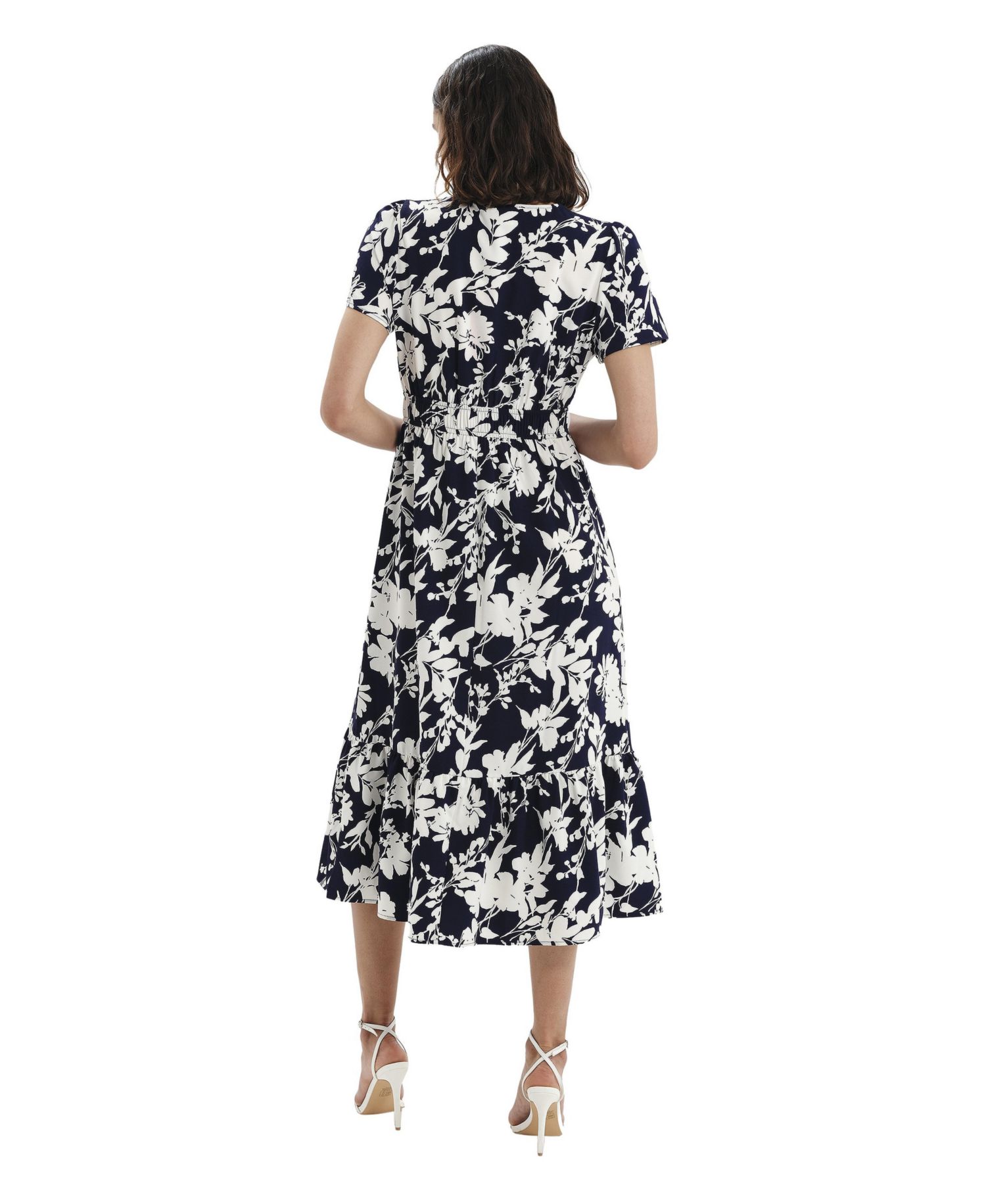 Women's Deena Wrap Floral Short-Sleeve Midi Dress