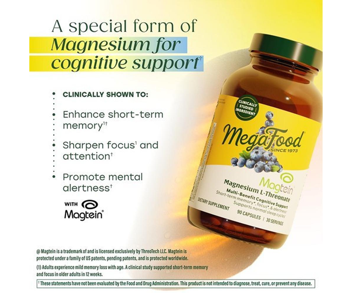 MegaFood Magnesium L Threonate ,90 Caps