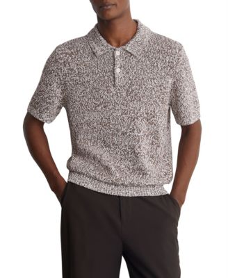 Men's Marco Relaxed-Fit Marled Cotton-Blend Polo Shirt