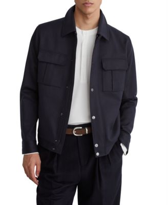 Men's Americas Lyocell-Cotton Twill Utility Regular-Fit Bomber Jacket