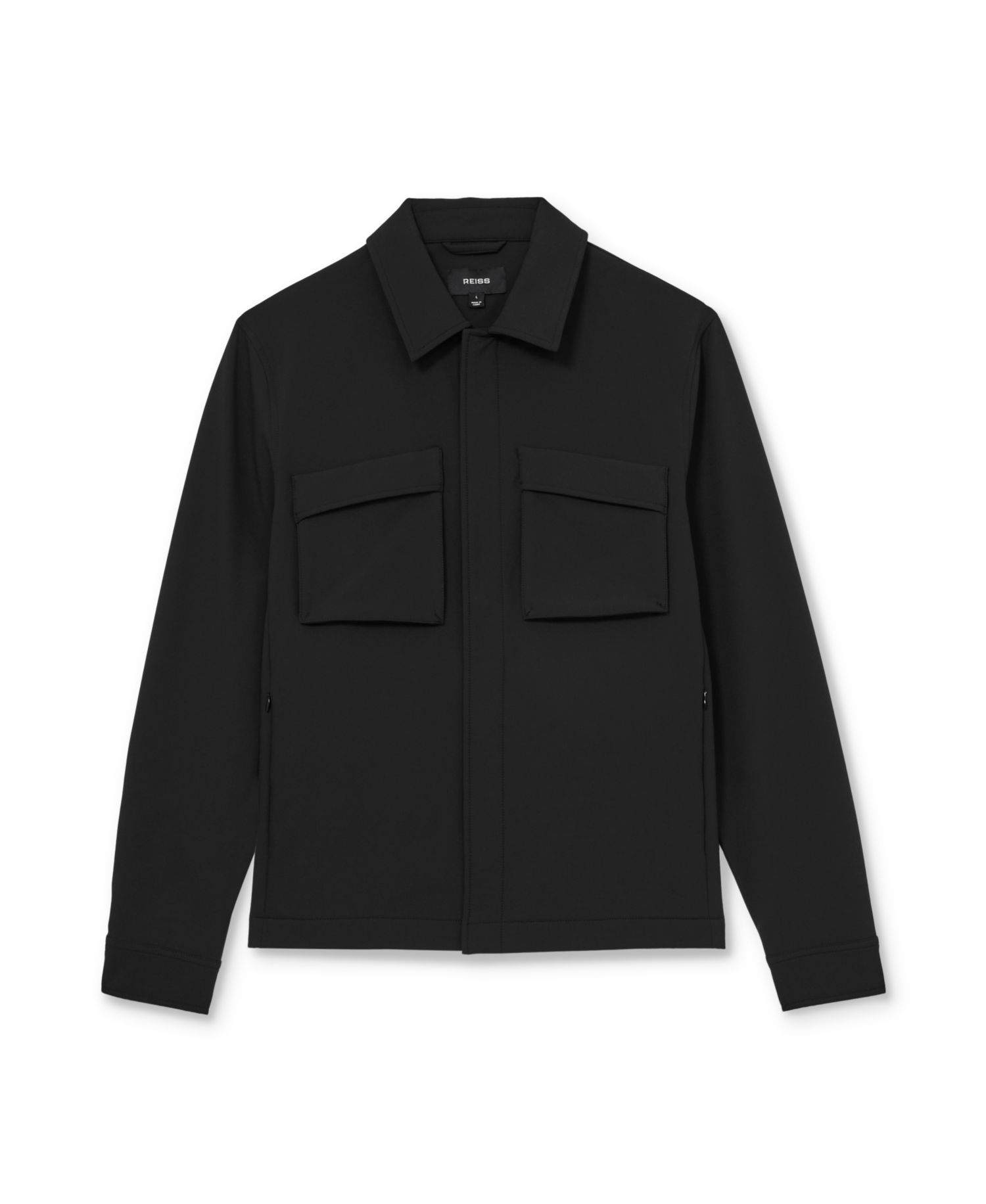 Men's Divide Utilitarian Soft-Fleece Lined Twin-Pocket Overshirt