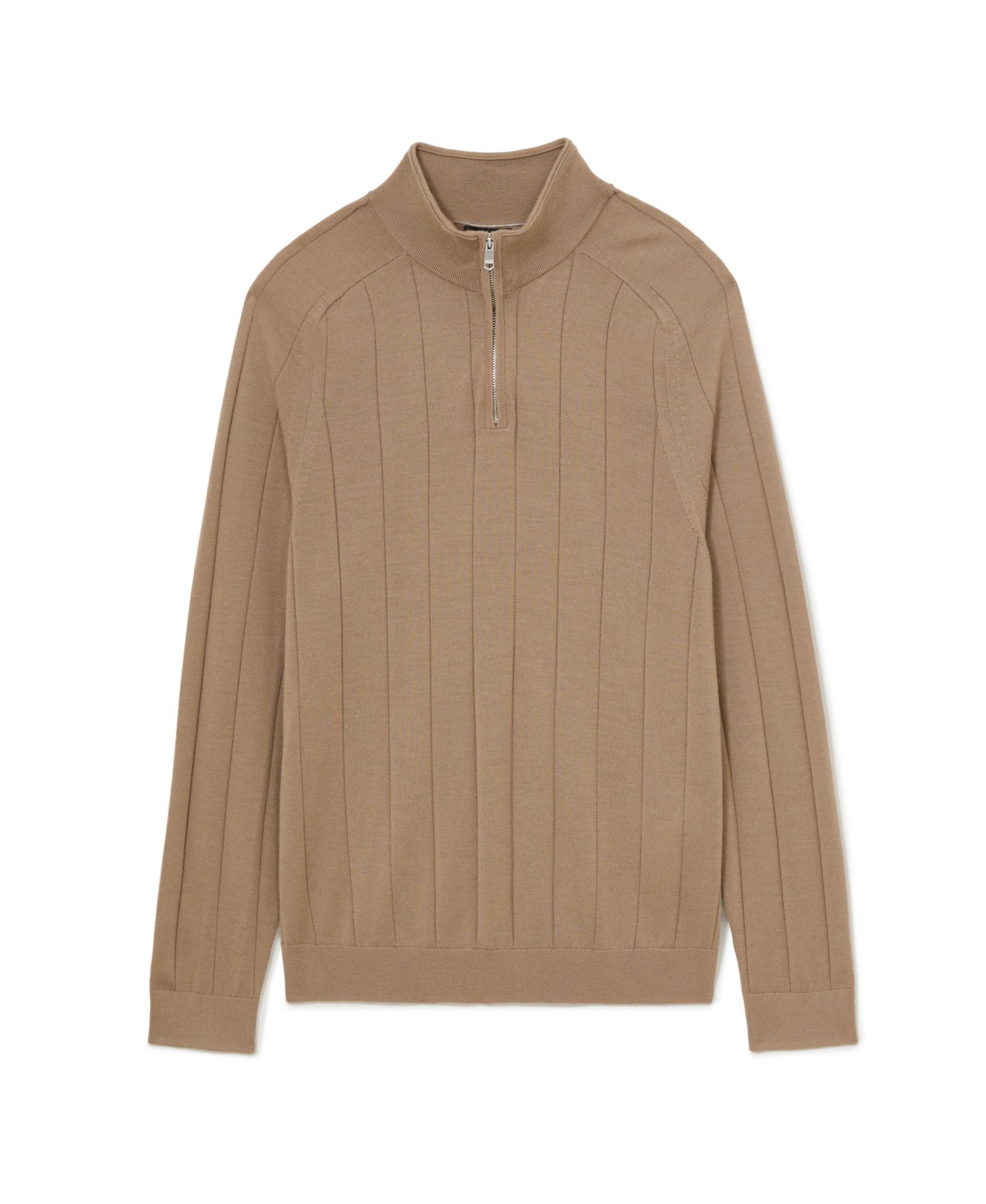 Men's Findlay Merino Wool Wide-Rib Half-Zip Sweater
