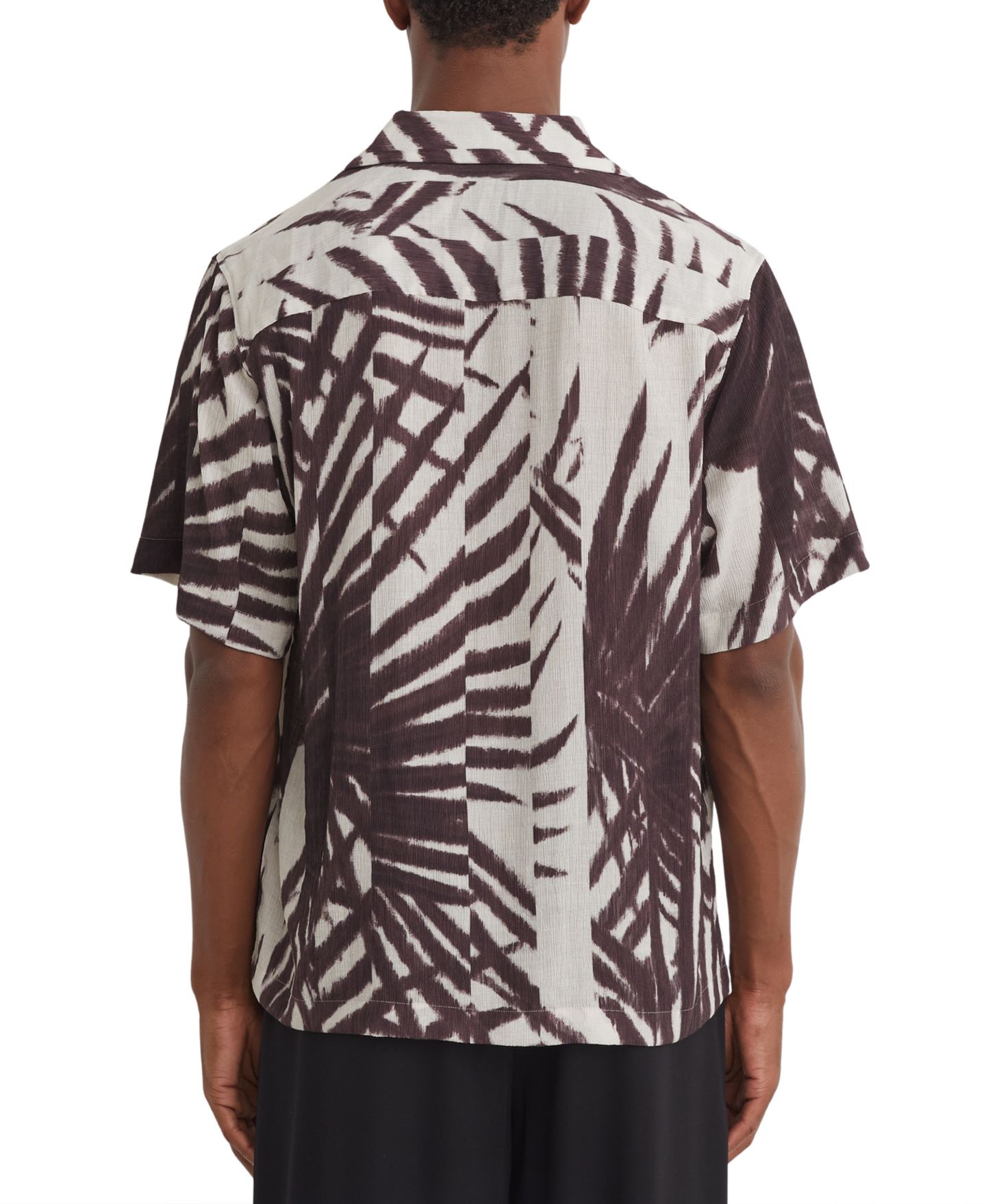 Мужская рубашка REISS Shindora Plissé Cuban-Collar — фото 3