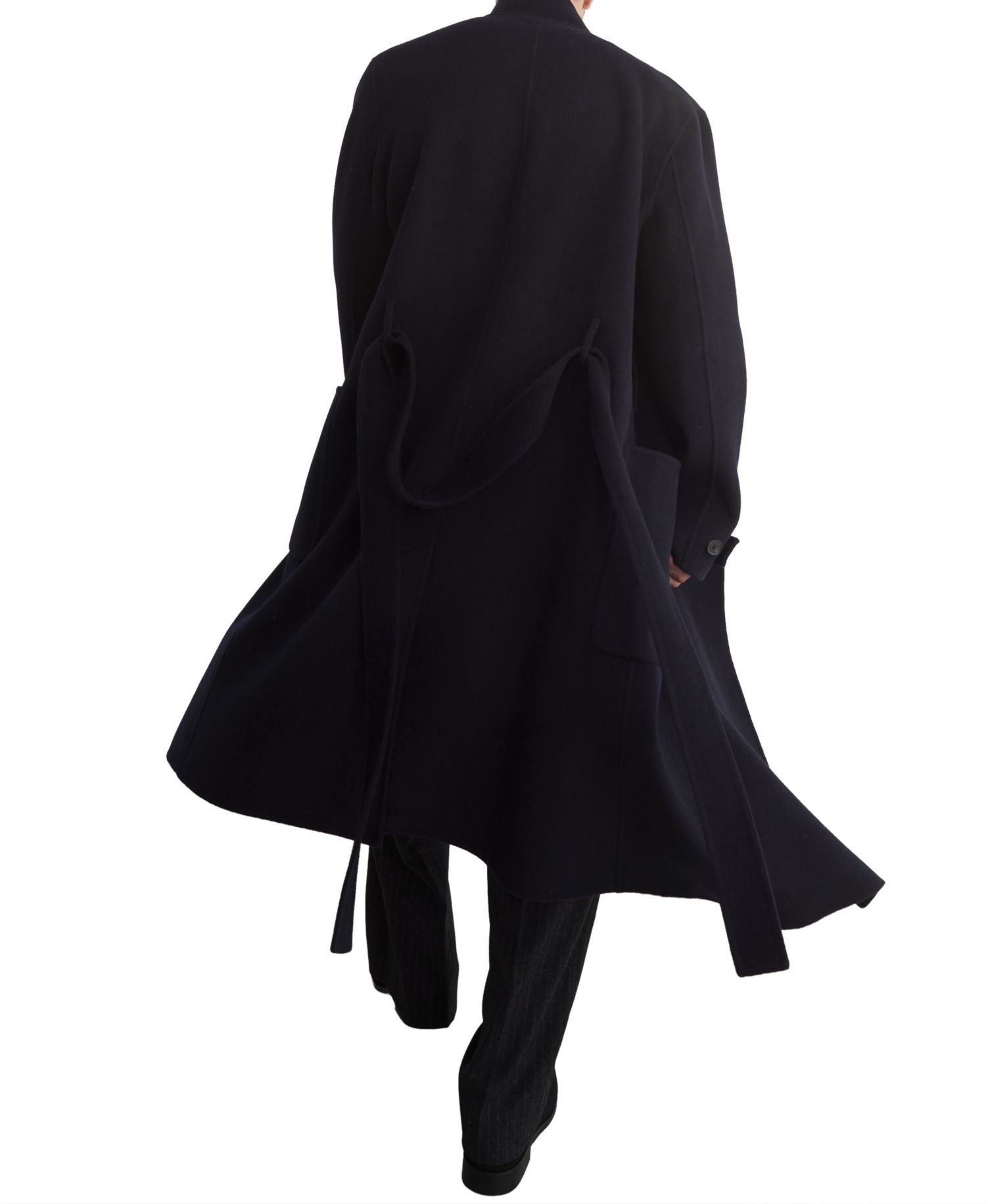 Men's Selation Wool-Blend Blindseam Belted Overcoat