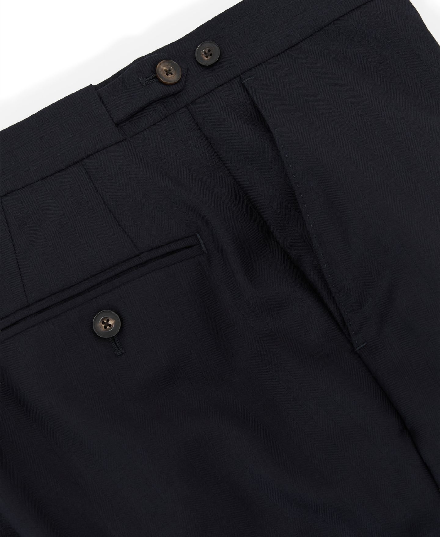 Мужские брюки REISS Success Shadow-Stripe Classic-Fit Wool, цвет: Тёмно-синий — фото 4