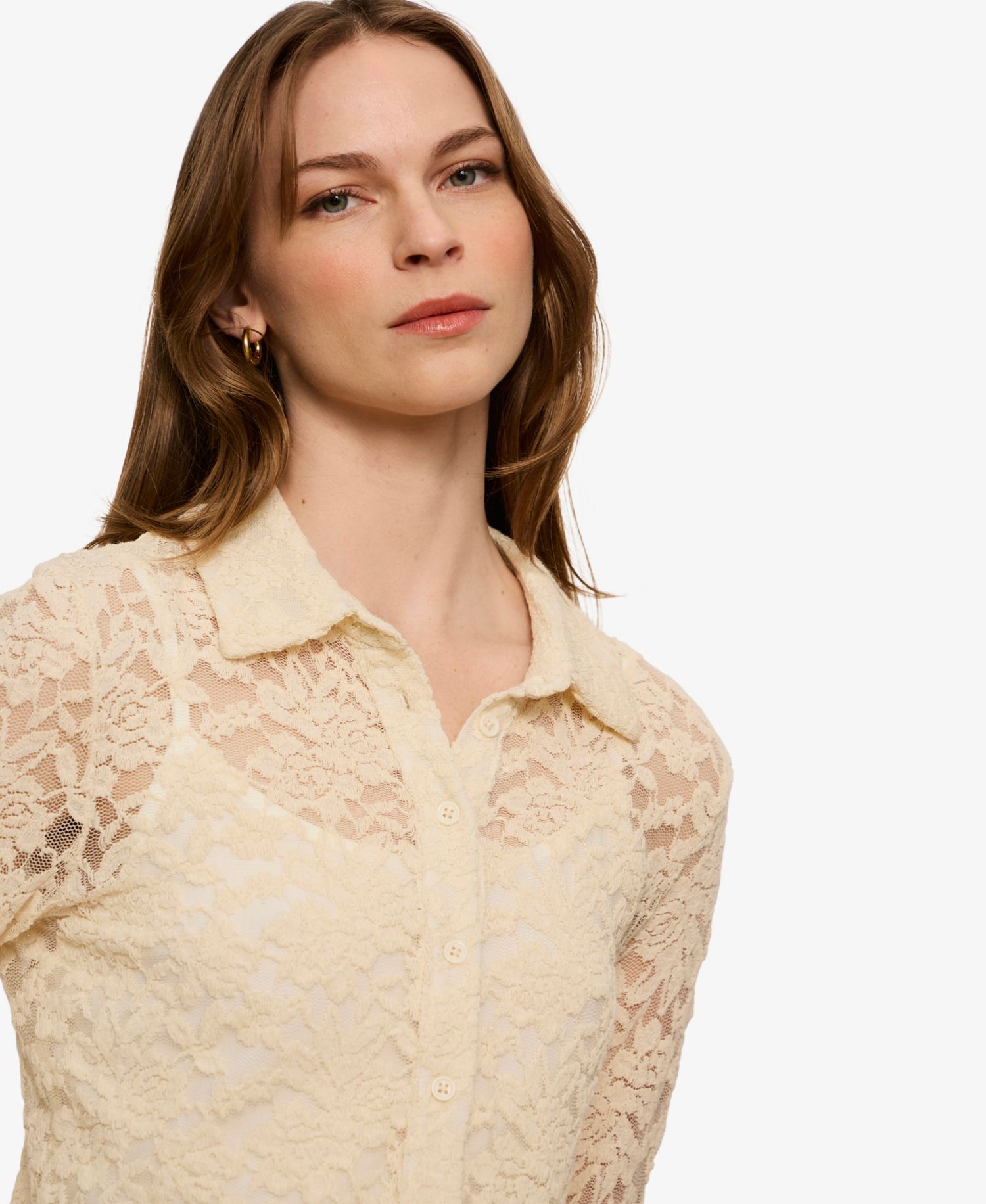 Women's Dreamer Long-Sleeve Lace Blouse