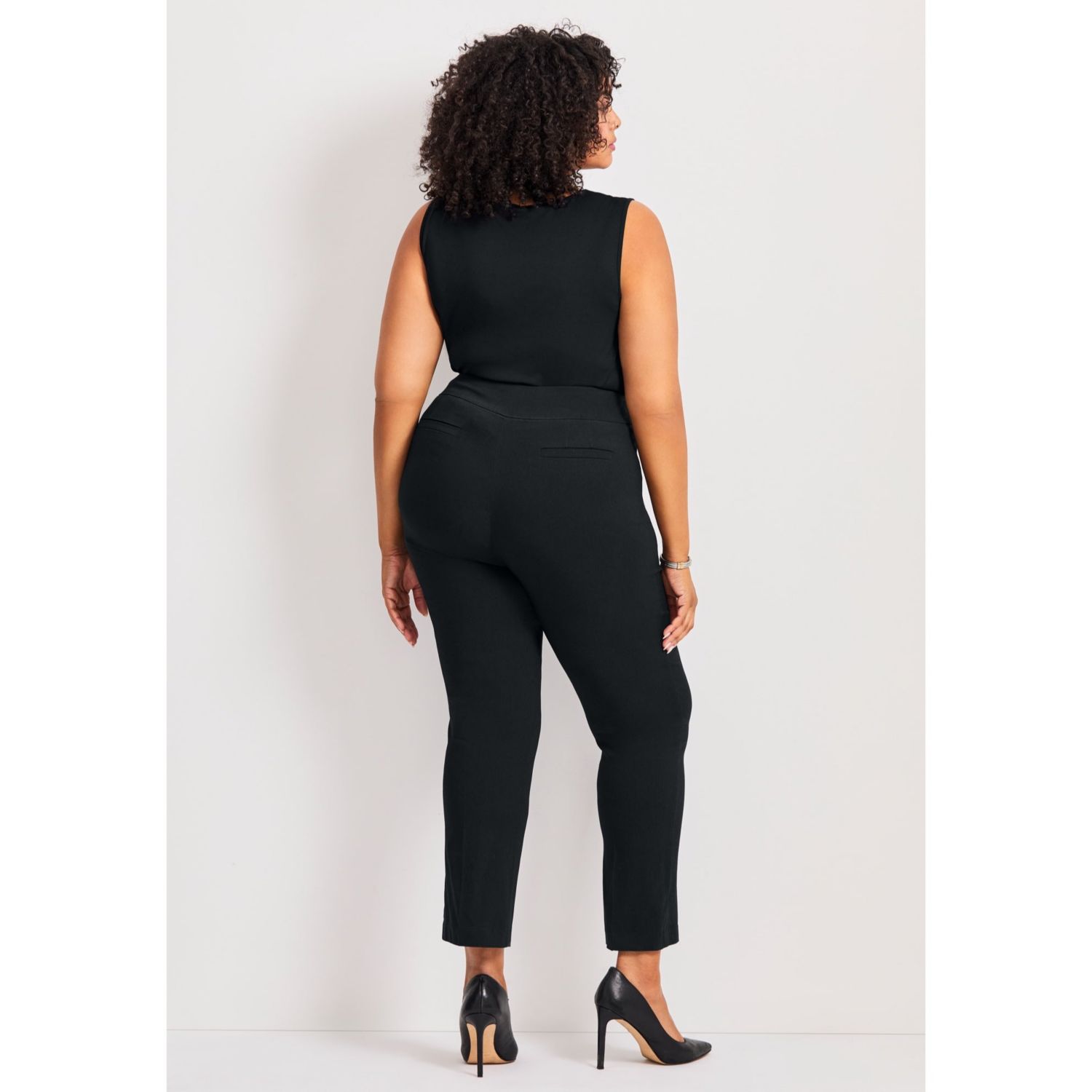 Women's Plus Size Petite Super Stretch Zip Pant