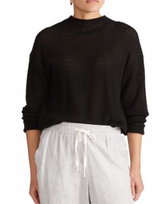 Plus Size Positano Pointelle Long-Sleeve Sweater