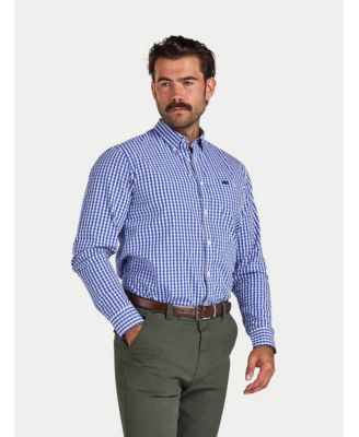 Men's Classic-Fit Gingham Long-Sleeve Dress Shirt