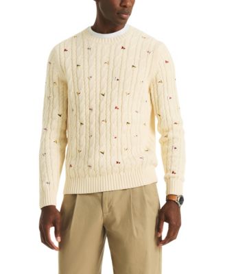 Men's Crewneck Cable Sweater