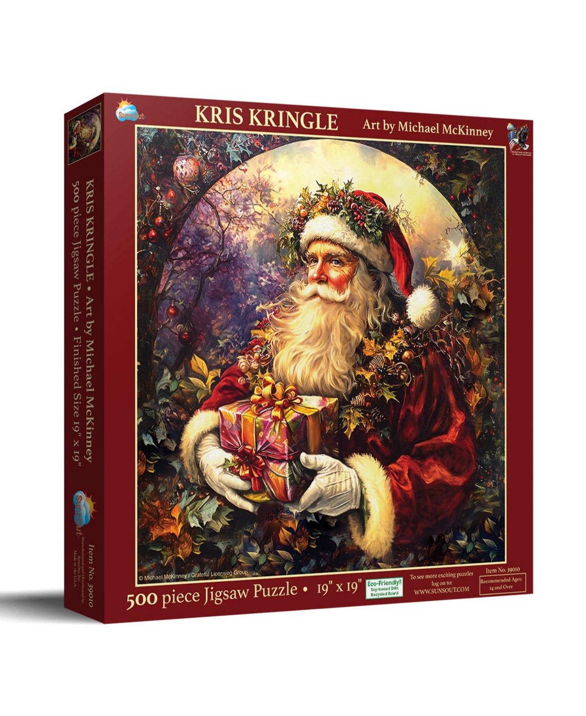 SunsOut Kris Kringle Christmas 500-Piece Jigsaw Puzzle, Ages 15+