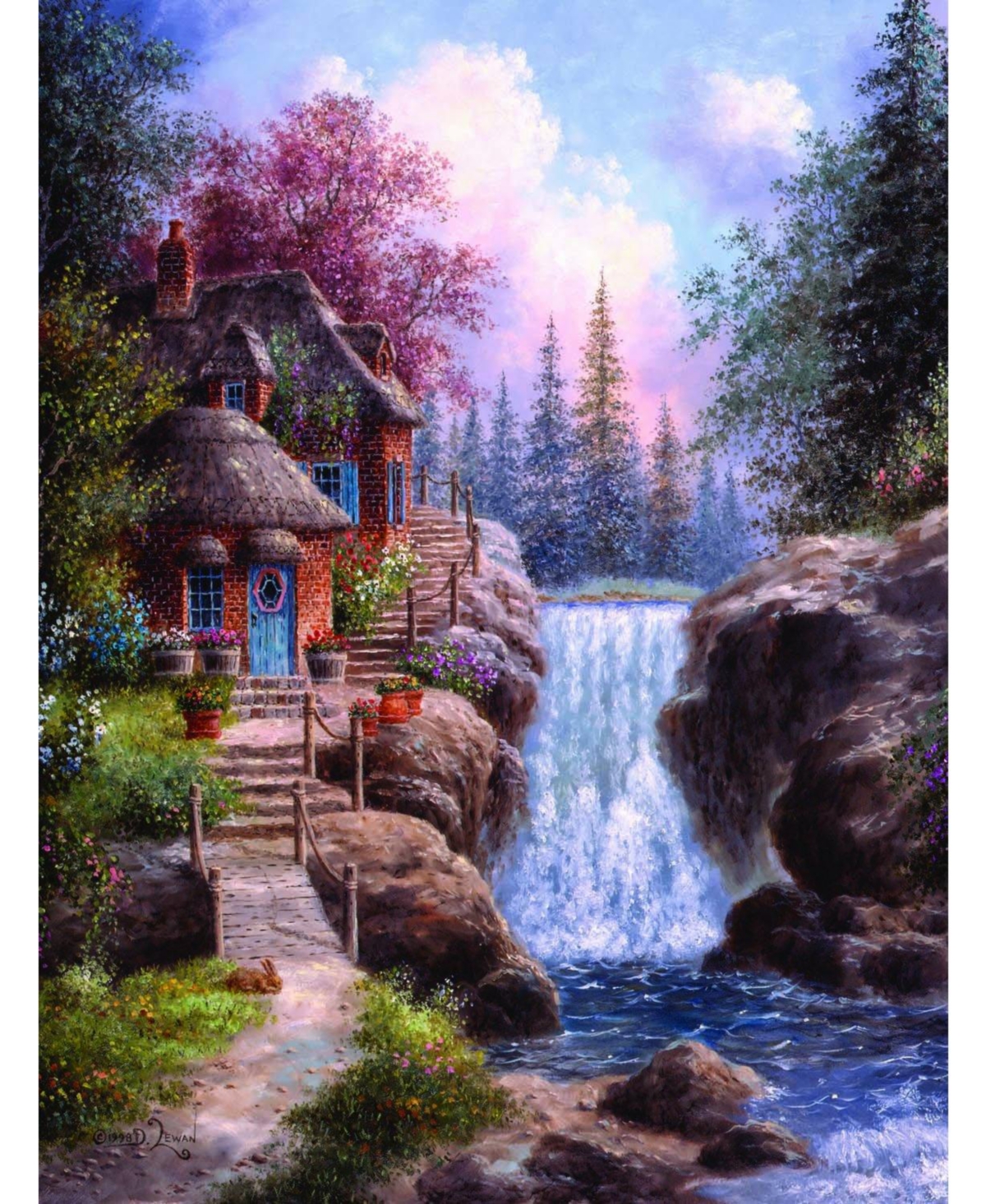 SunsOut Tranquility Falls 1000-Piece Jigsaw Puzzle, Ages 15+