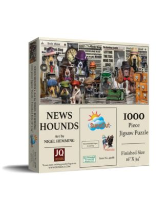 NewsHounds Interlocking 1000-Piece Jigsaw Puzzle, Ages 15+