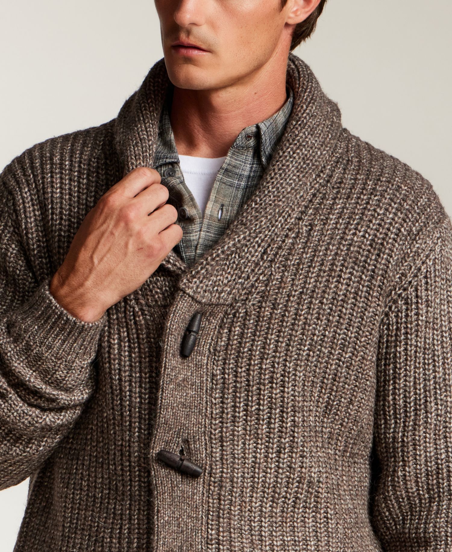Men's Mixy Shawl Collar Cardigan Sweater