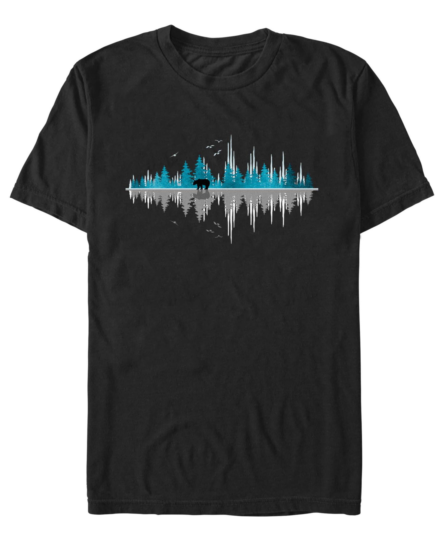 Men's The Sounds Of Nature Music Sound Wave Graphic Crew Neck T-Shirt