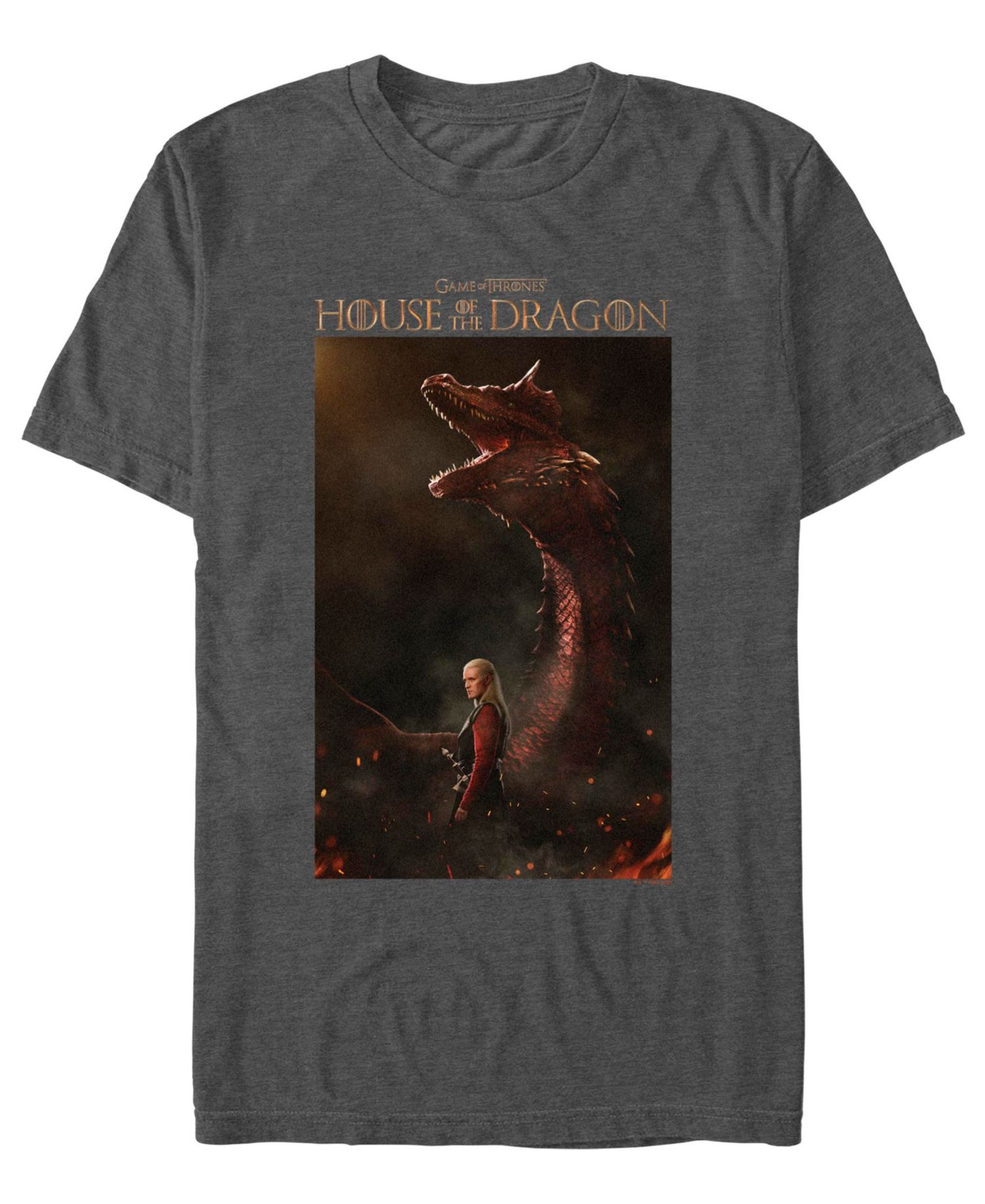 Men's House of the Dragon Daemon Poster Graphic T-Shirt