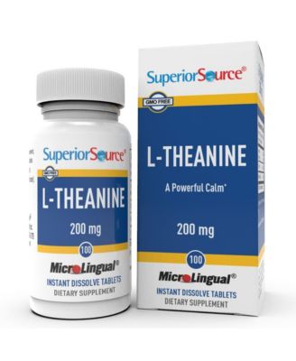 L-Theanine 200 Milligram, MicroLingual Instant Dissolve Tablets, 100 Count, Promotes Relaxation and Facilities Restful Sleep, Non-GMO