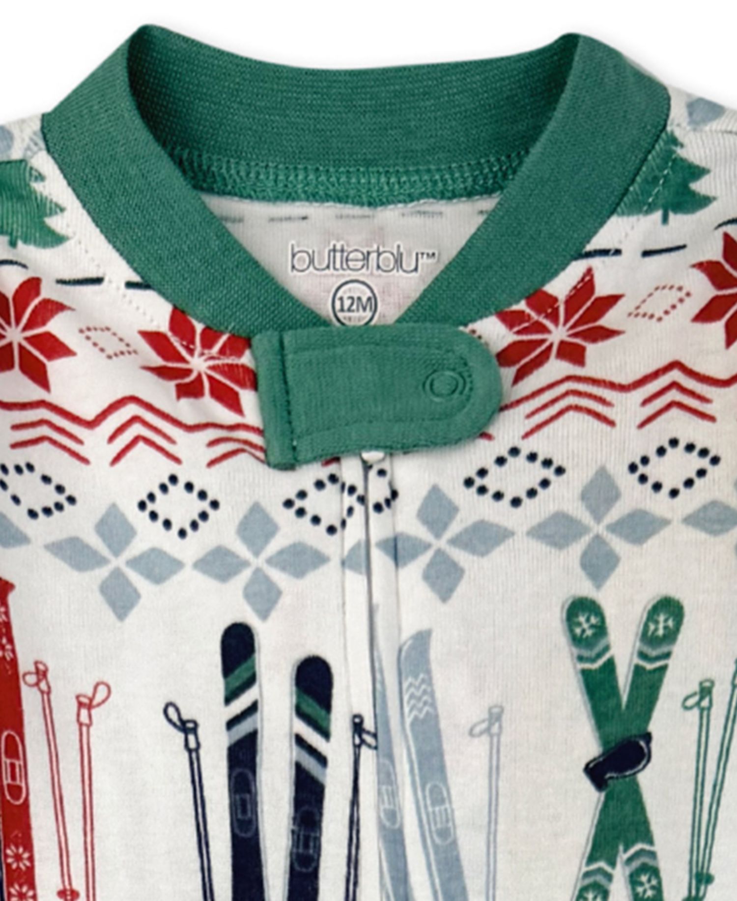 Baby Boys' and Baby Girls' Festive Holiday Print Footed Pajama