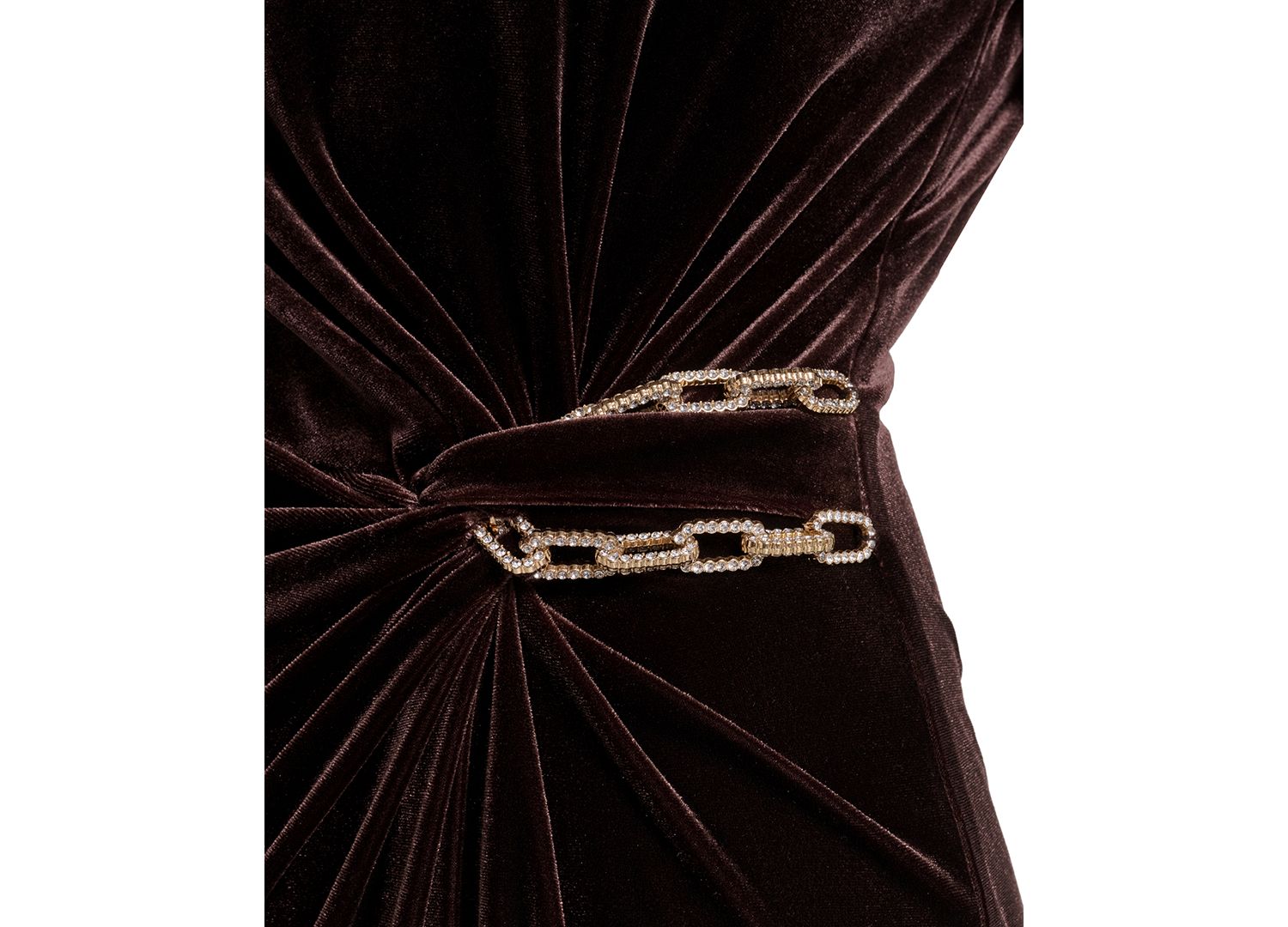 Petite Long-Sleeve Velvet Jewel Neck Dress