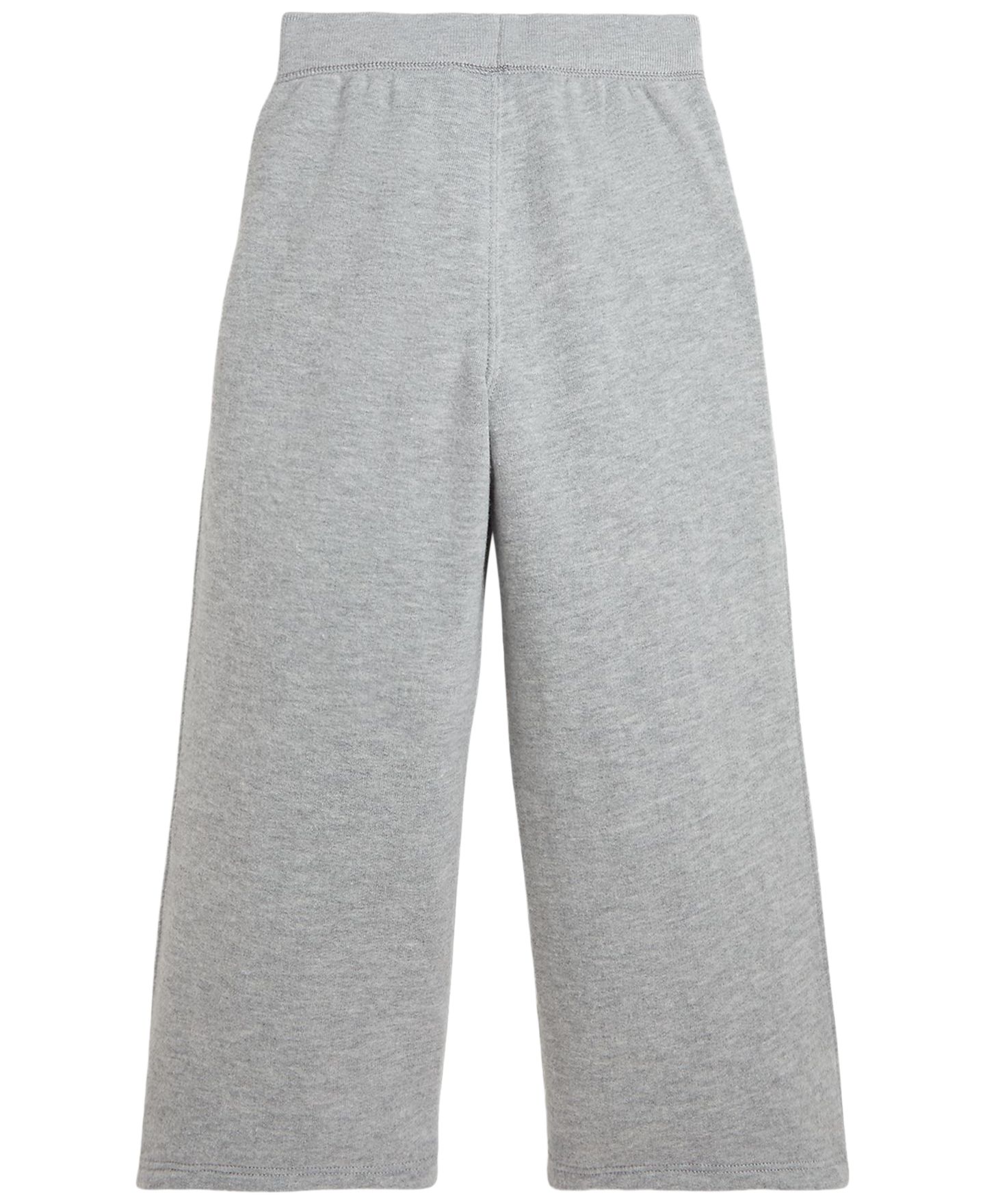Брюки Polo Ralph Lauren Fleece Wide-Leg Sweatpants для девочек, цвет: Меланжевый / Тёмно-синий — фото 2
