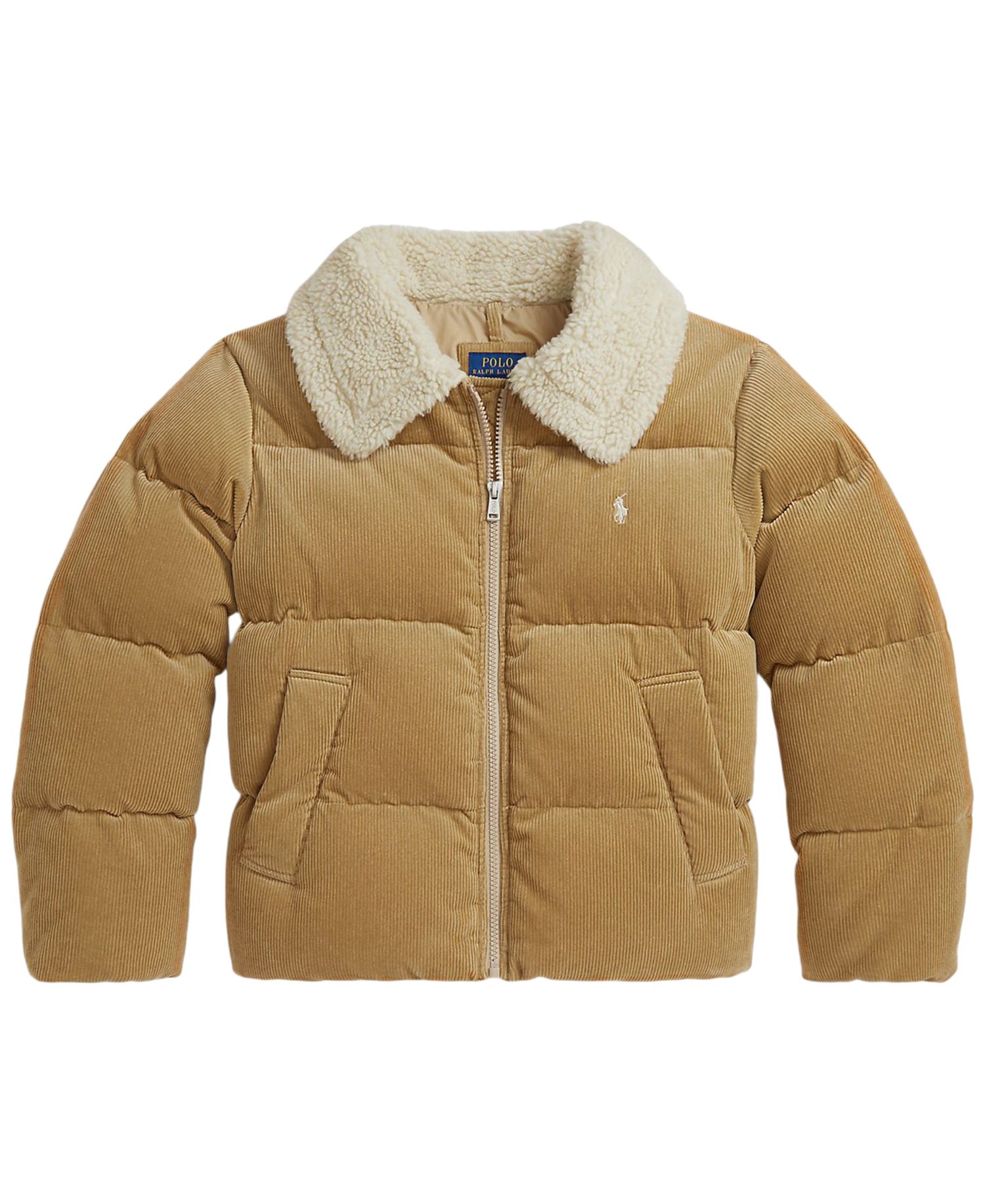 Girls' 7-16 Cotton Corduroy Down Jacket