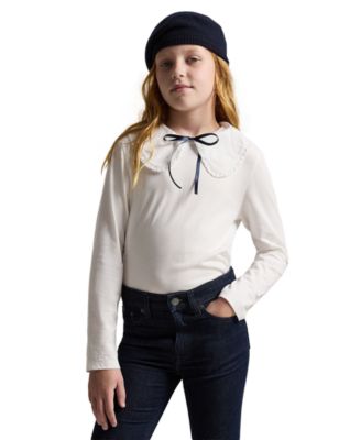 Girls' 7-16 Ruffled Cotton Jersey T-Shirt