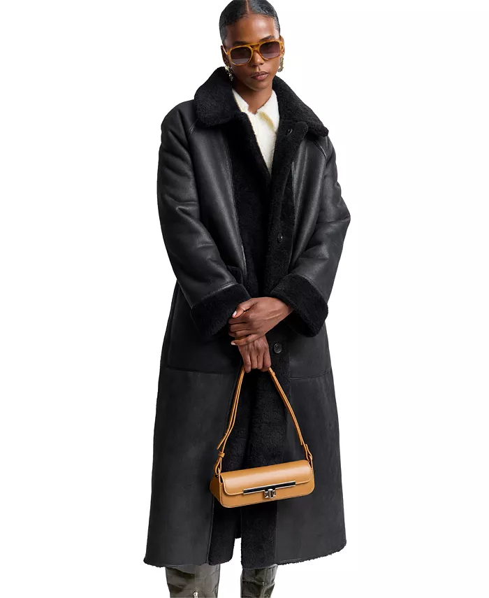 Women's Reversible Faux Shearling Maxi Coat - thumbnail 6