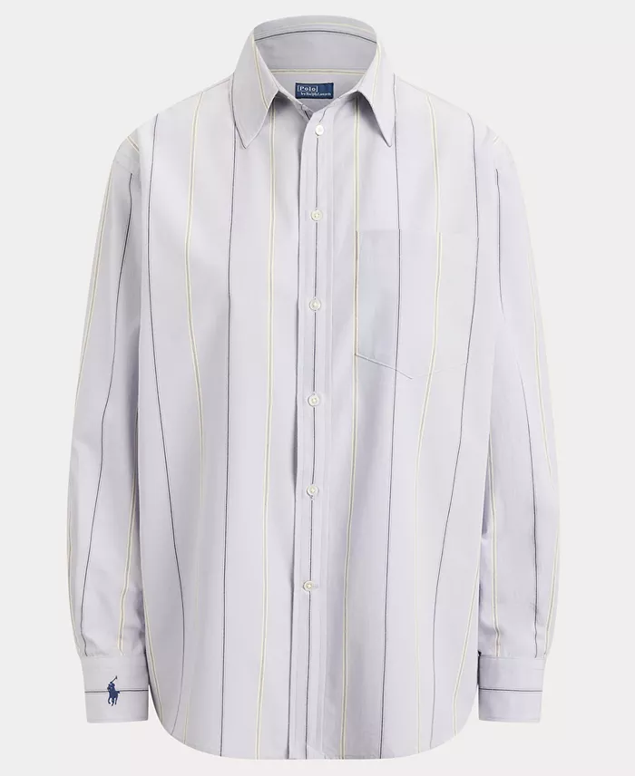 Women's Oversize-Fit Striped Cotton Shirt - thumbnail 10