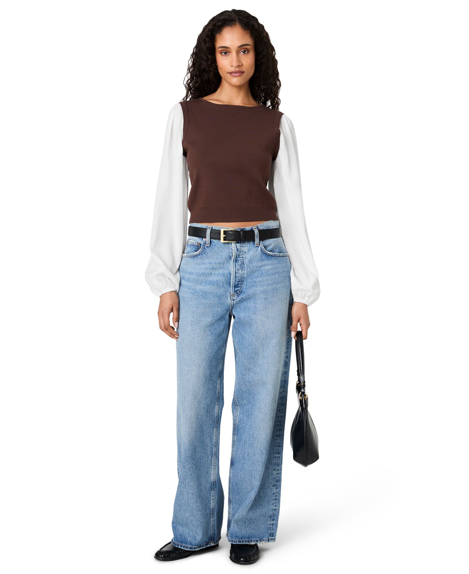 Women's Shirting Combo Long-Sleeve Top
