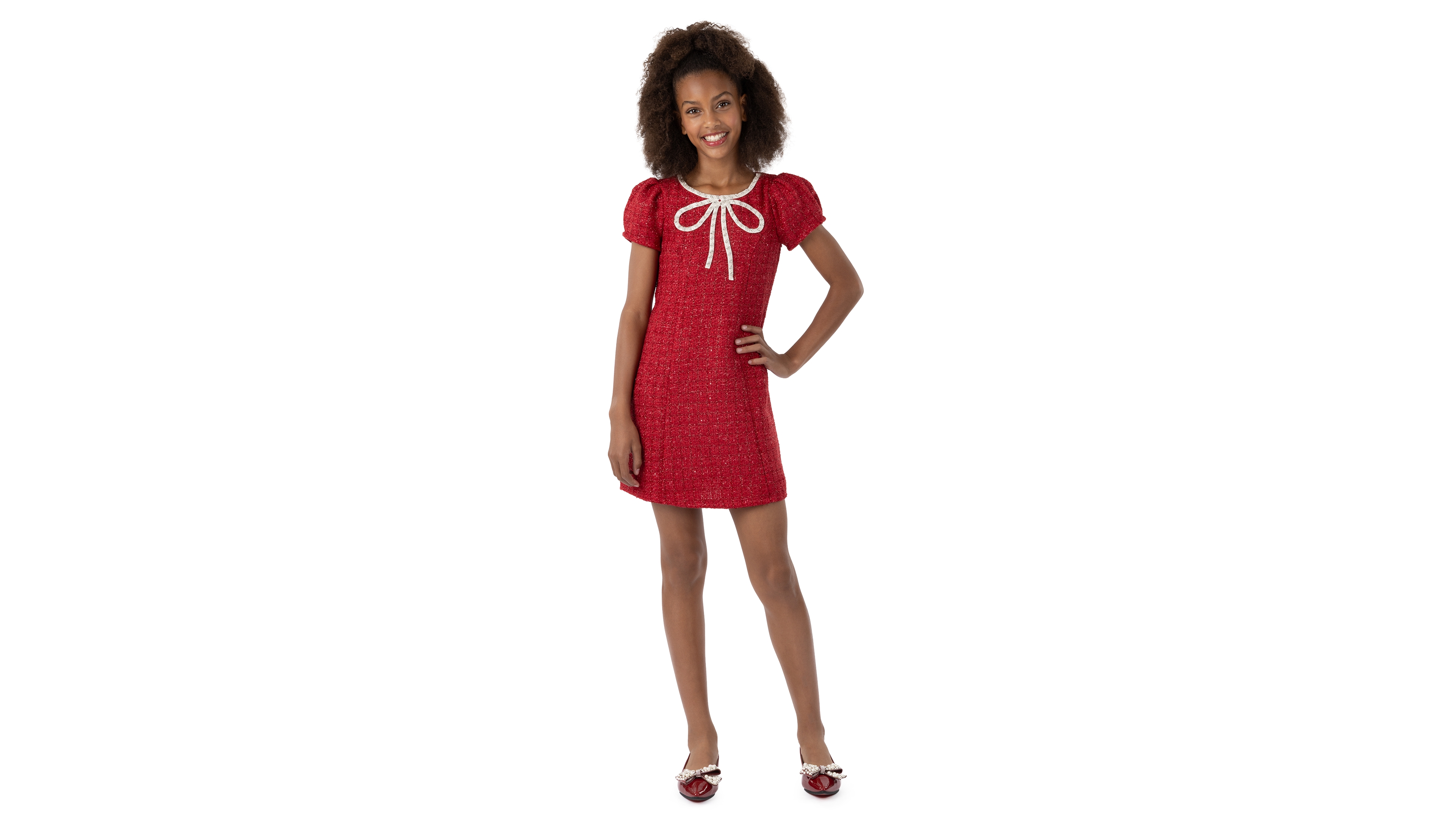 Speechless Girls' 7-16 Knee Length Short-Sleeve Dress