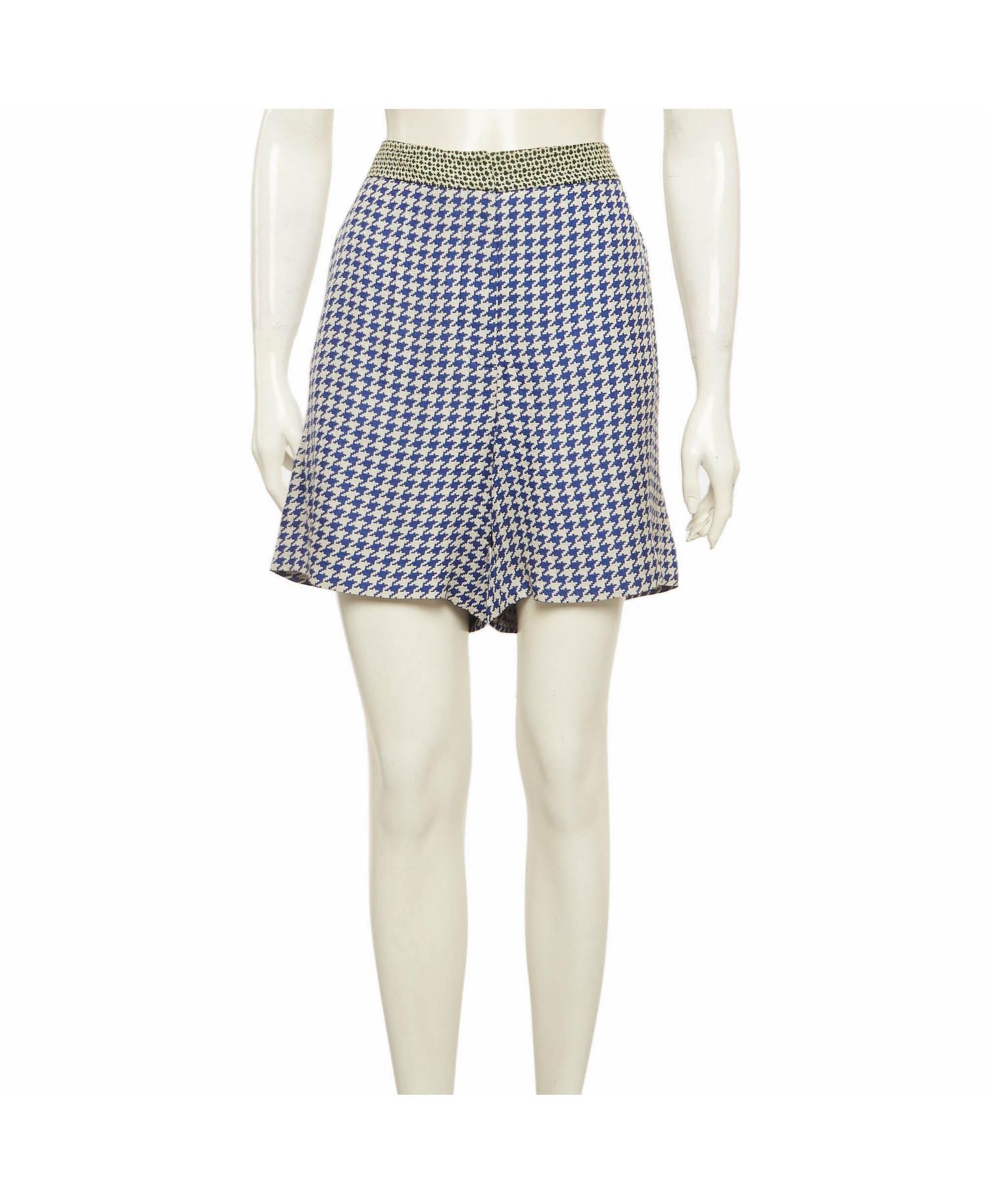 Women's Checked Crepe Shorts