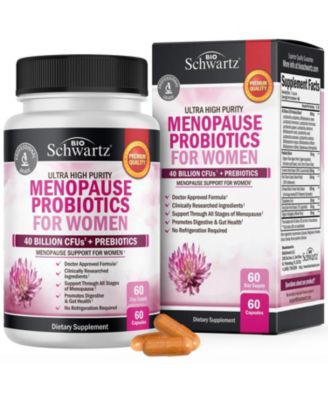 Menopause Probiotic Supplement with 40 Billion CFU, Prebiotic Fiber and Herbal Blend, 60 Capsules