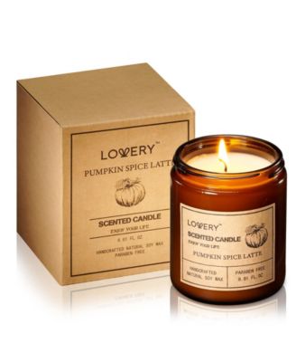 Pumpkin Spice Latte Candle Gift Set, 9oz Home Soy Aromatherapy Candles