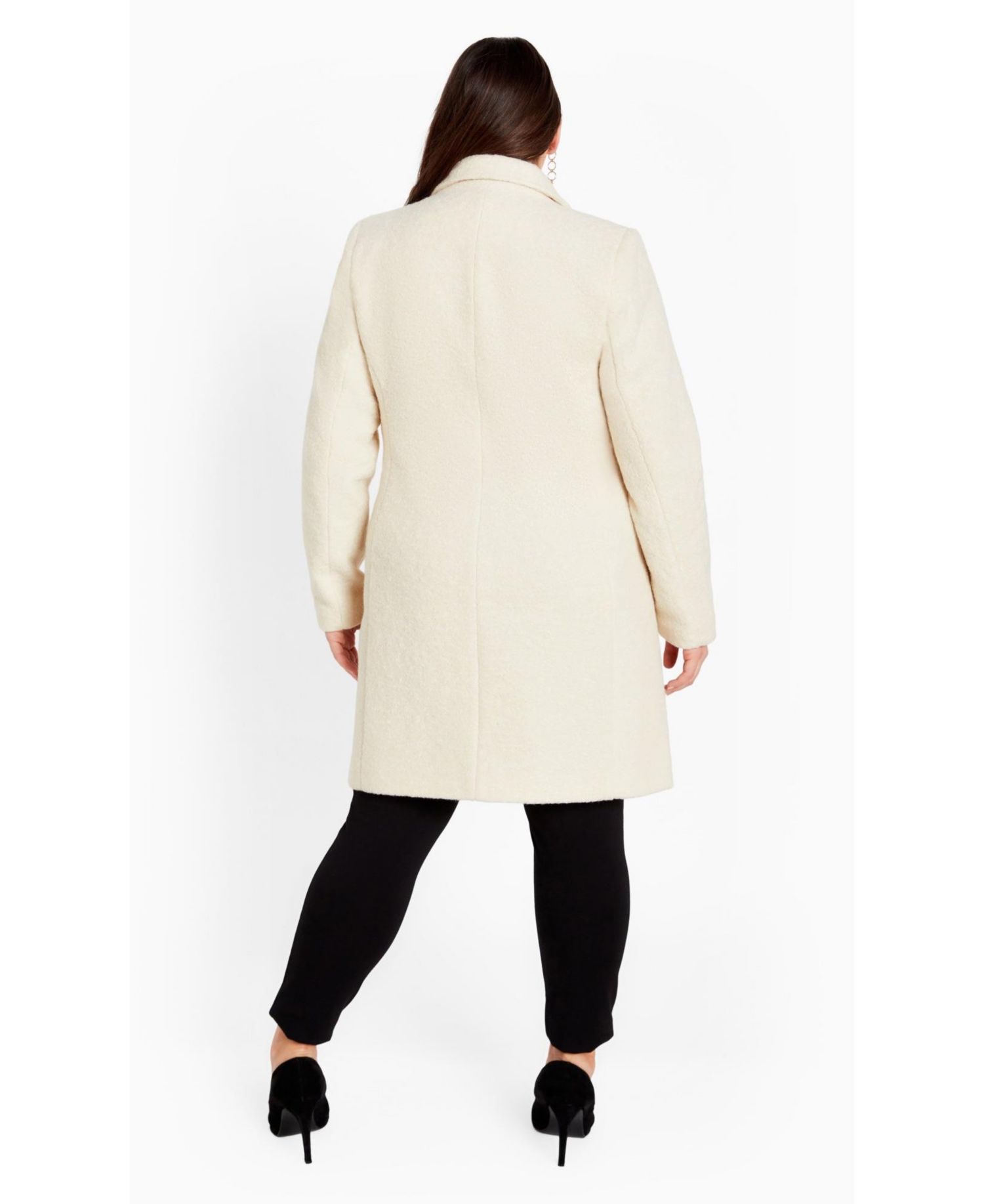 Women's Plus Size Estelle Double Button Collared Coat