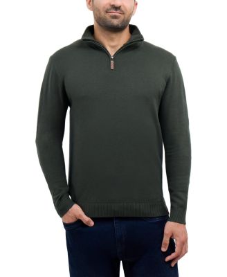 Men's SPRING + MERCER Quarter Zip Mock Neck Sweater