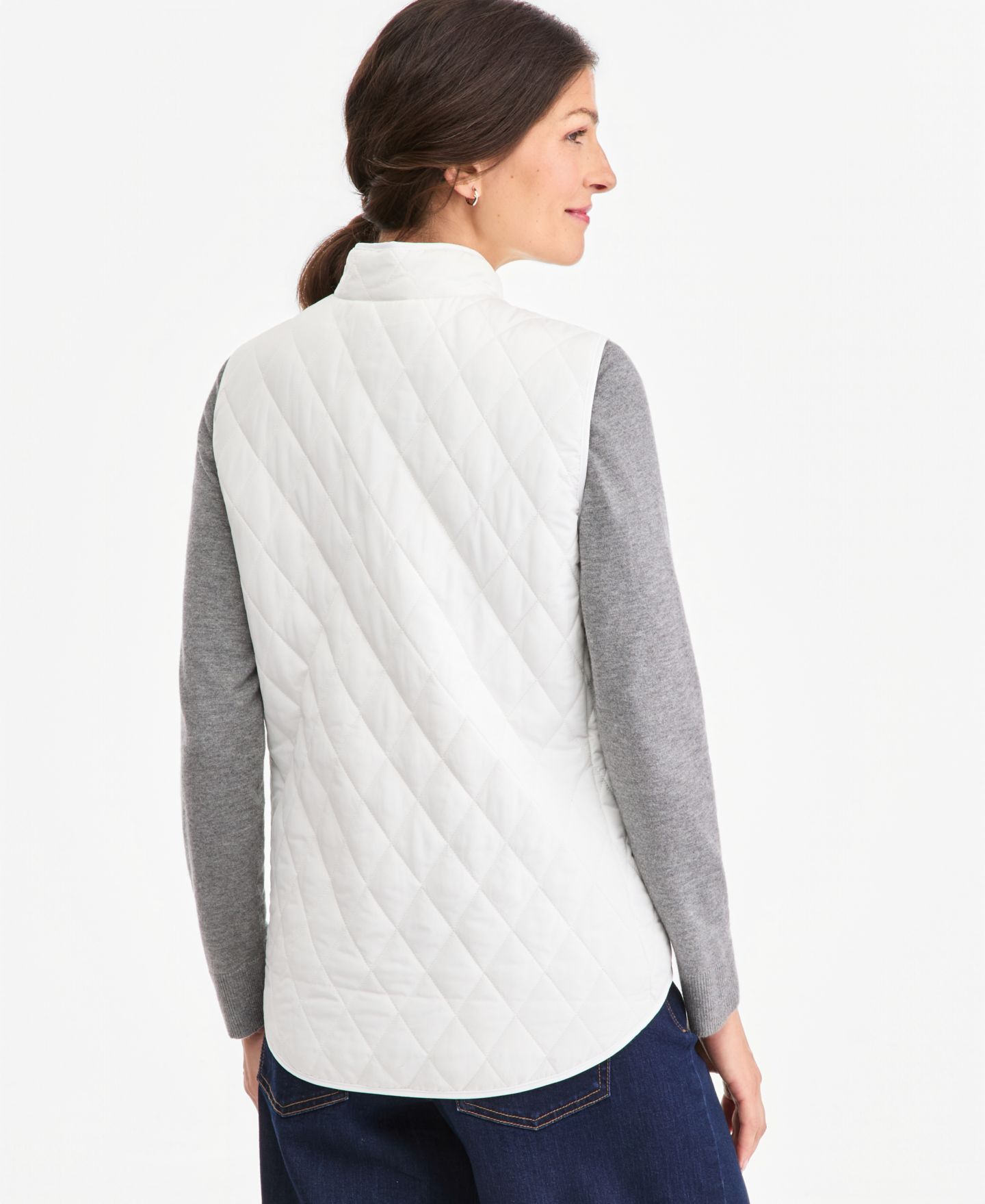 Женский жилет Style & Co Quilted Mock-Neck Vest, цвет: Ягодный — фото 4
