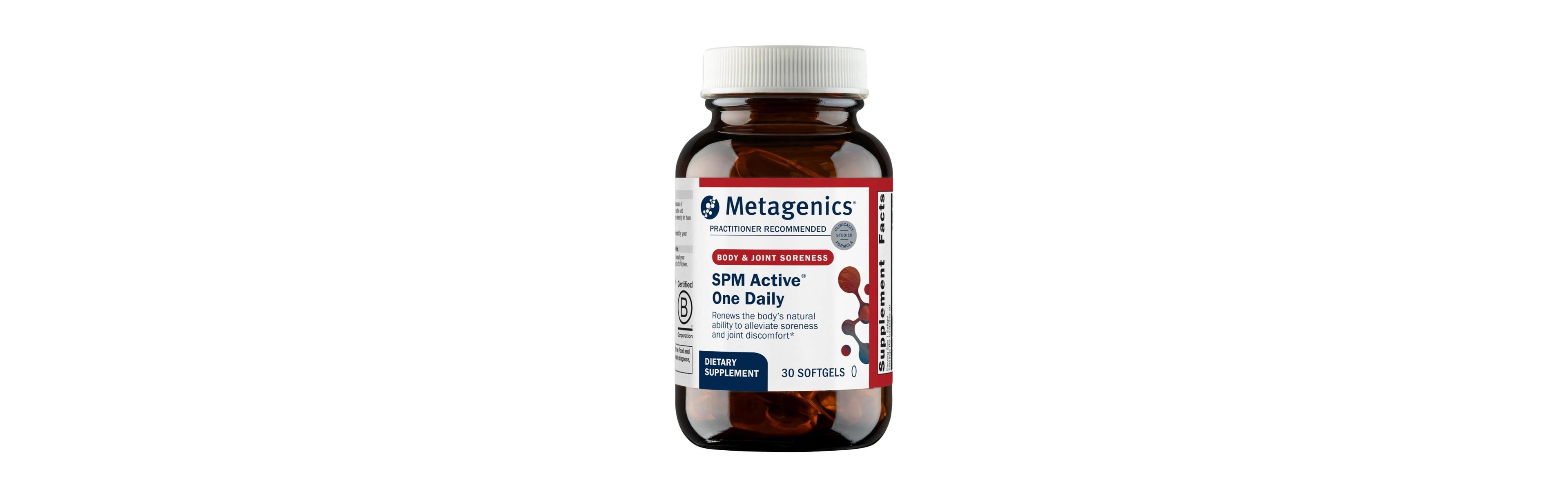 Metagenics Spm Active One Daily Supplement Next Generation Omega Fish Oil with Pro Resolving Mediators for Joint Soreness and Soothing 30 Softgels