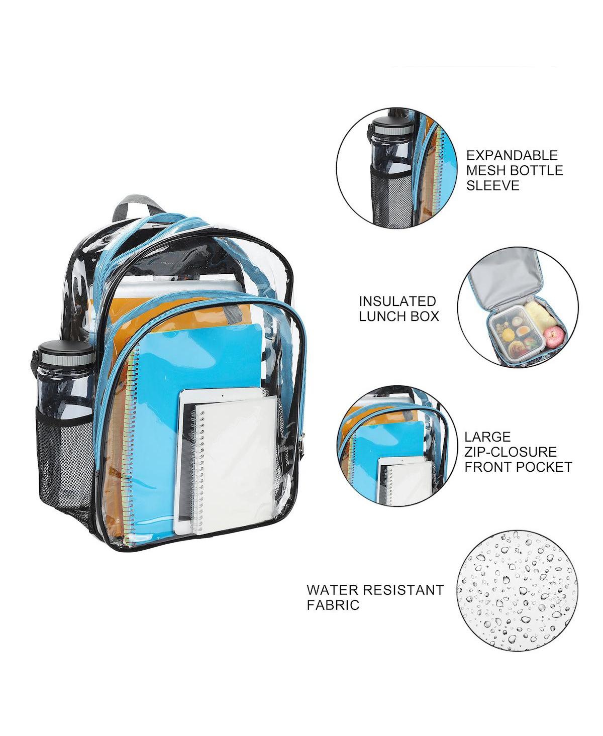 Star Wars: The Mandalorian and Grogu 2 Piece 16 inch Kids Clear Backpack and Lunch Box Set For School And Travel