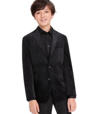 Boys' 4-20 Velvet Knit Single-Breasted Blazer