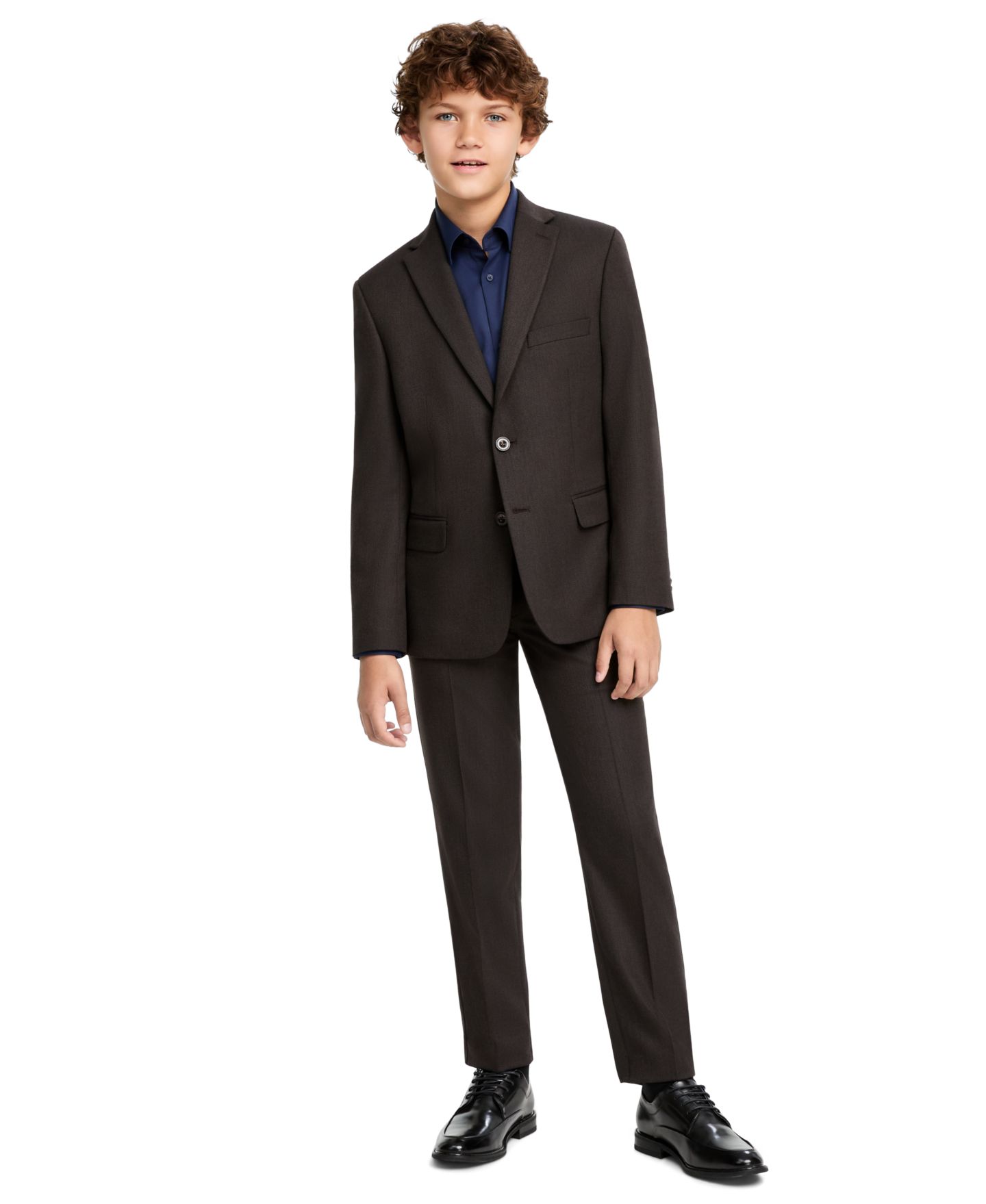Брюки Michael Kors Textured Permanent-Crease Pants для мальчиков, цвет: Коричневый — фото 3