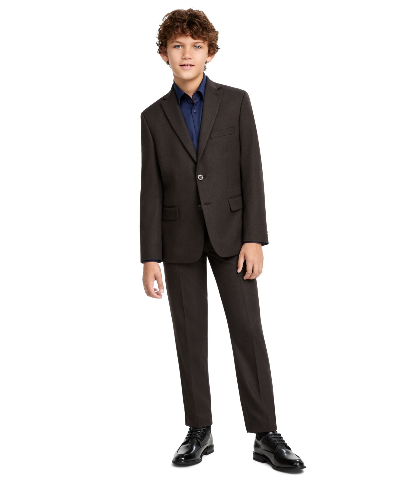 Boys' 8-20 Textured Permanent-Crease Pants
