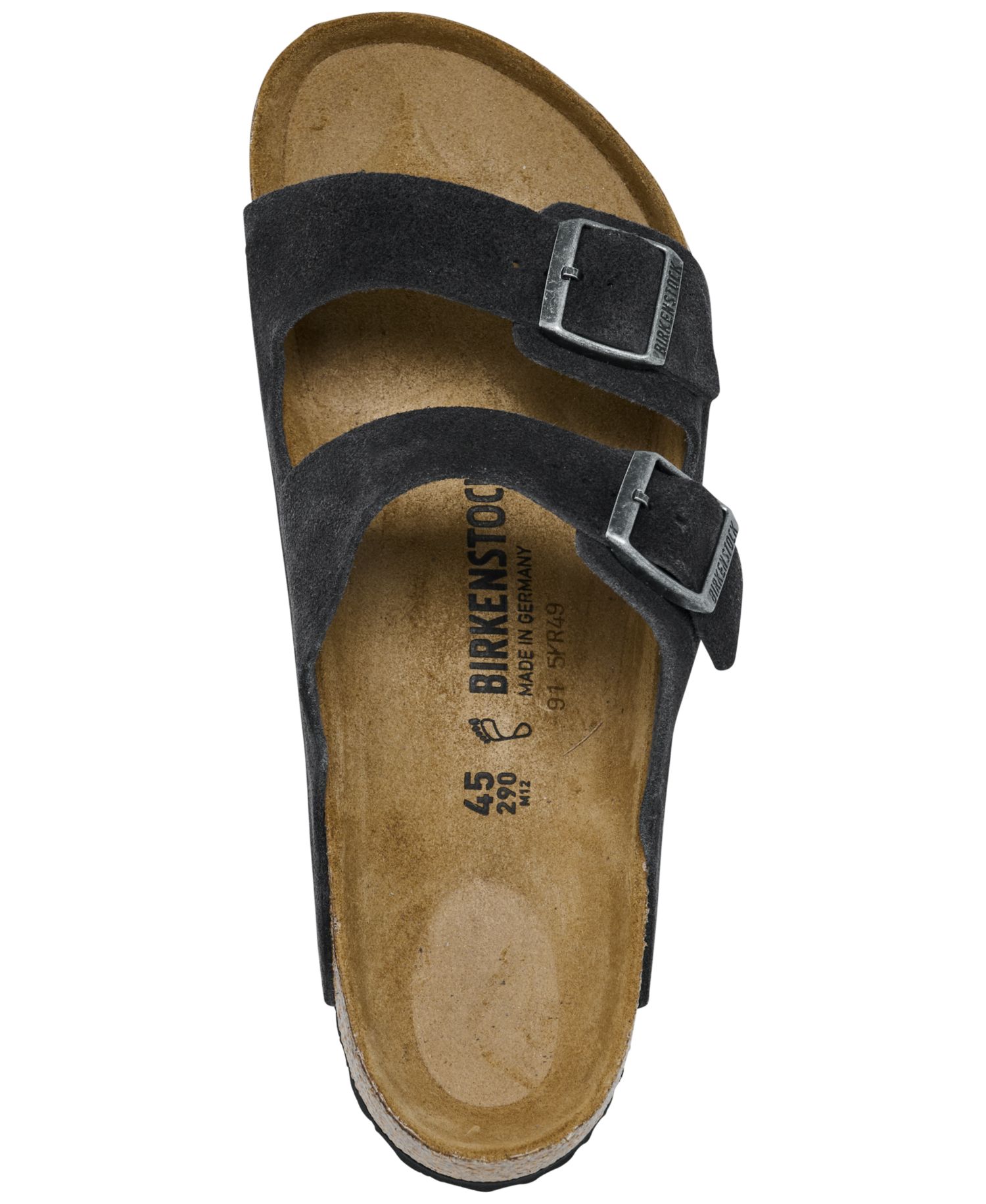 Men's Arizona Suede Leather Soft Footbed Sandals from Finish Line