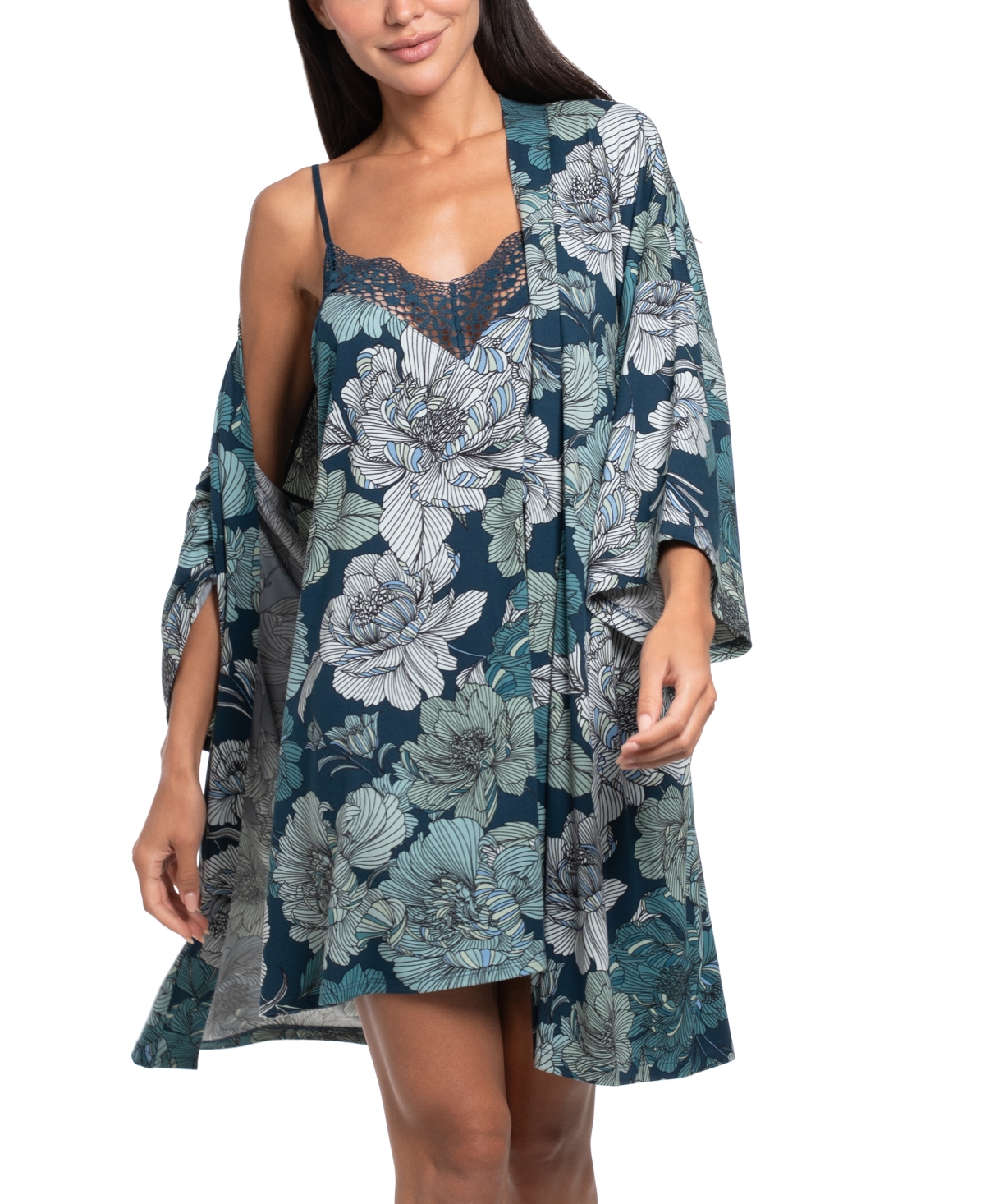Linea Donatella Women's Tulip Garden Print Knit Chemise