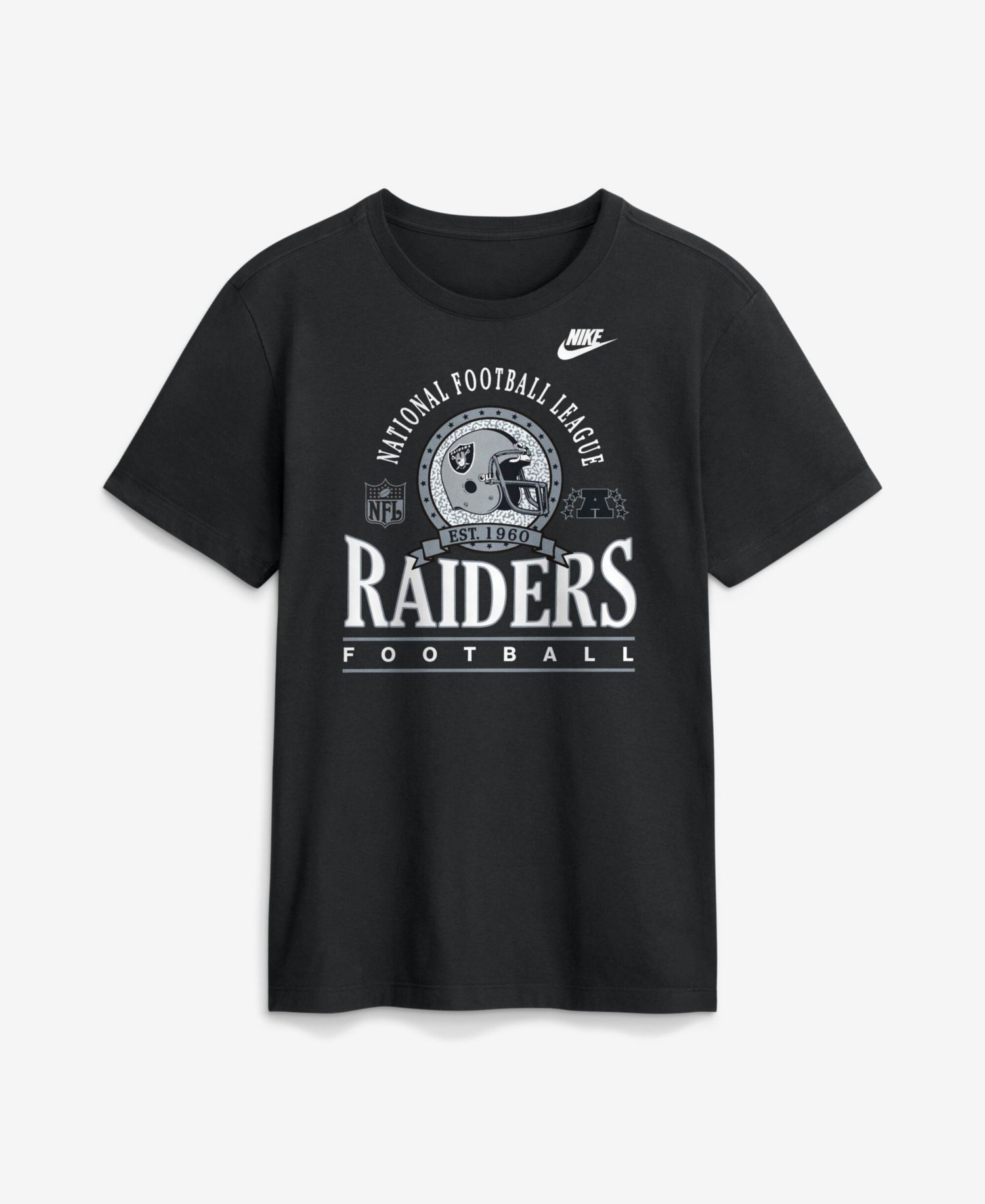 Men's Las Vegas Raiders Retro Rewind Essential Crew Neck Cotton T-Shirt