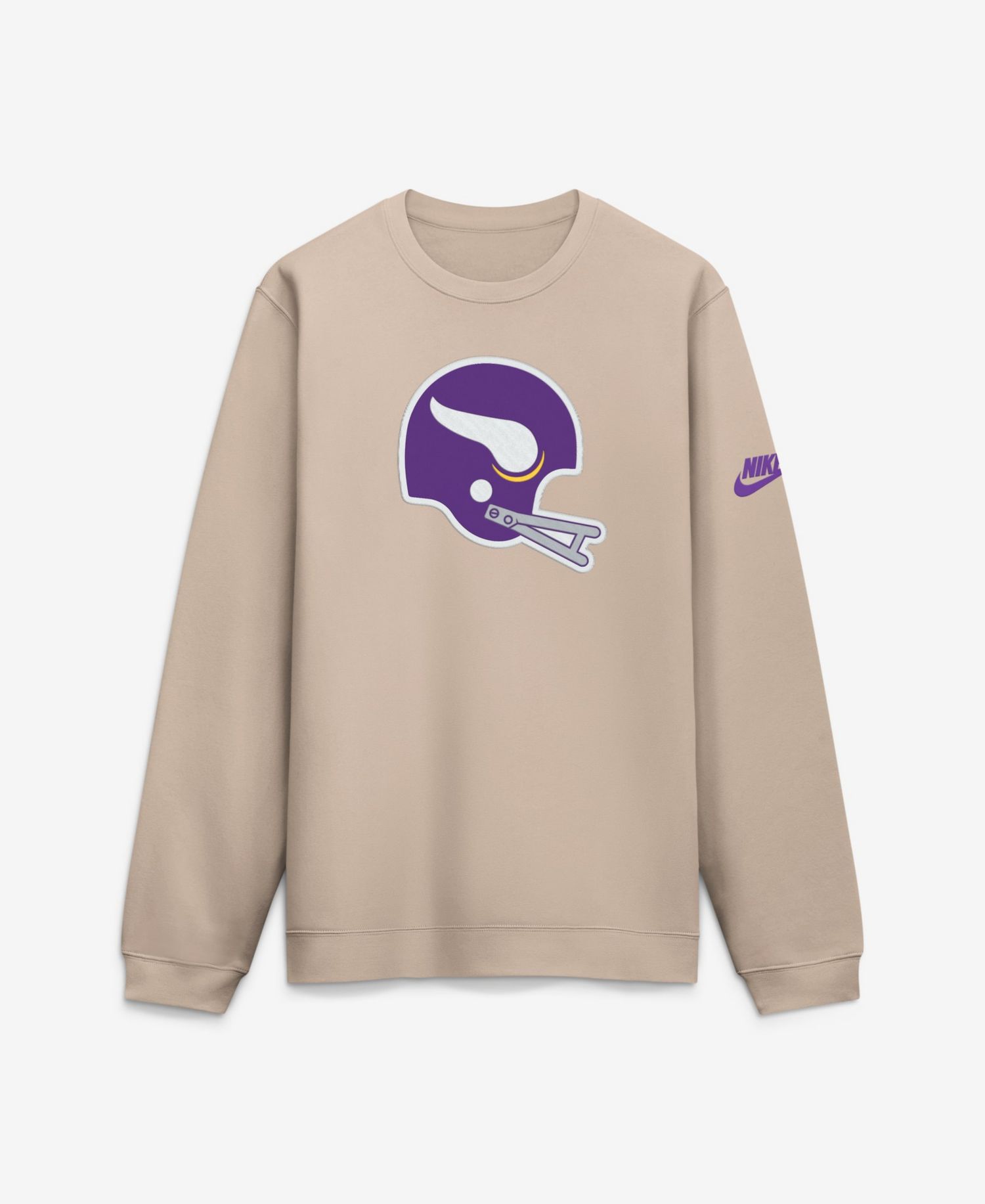 Men's Minnesota Vikings I-Formation Rewind Club Fleece-Lined Crew Sweatshirt