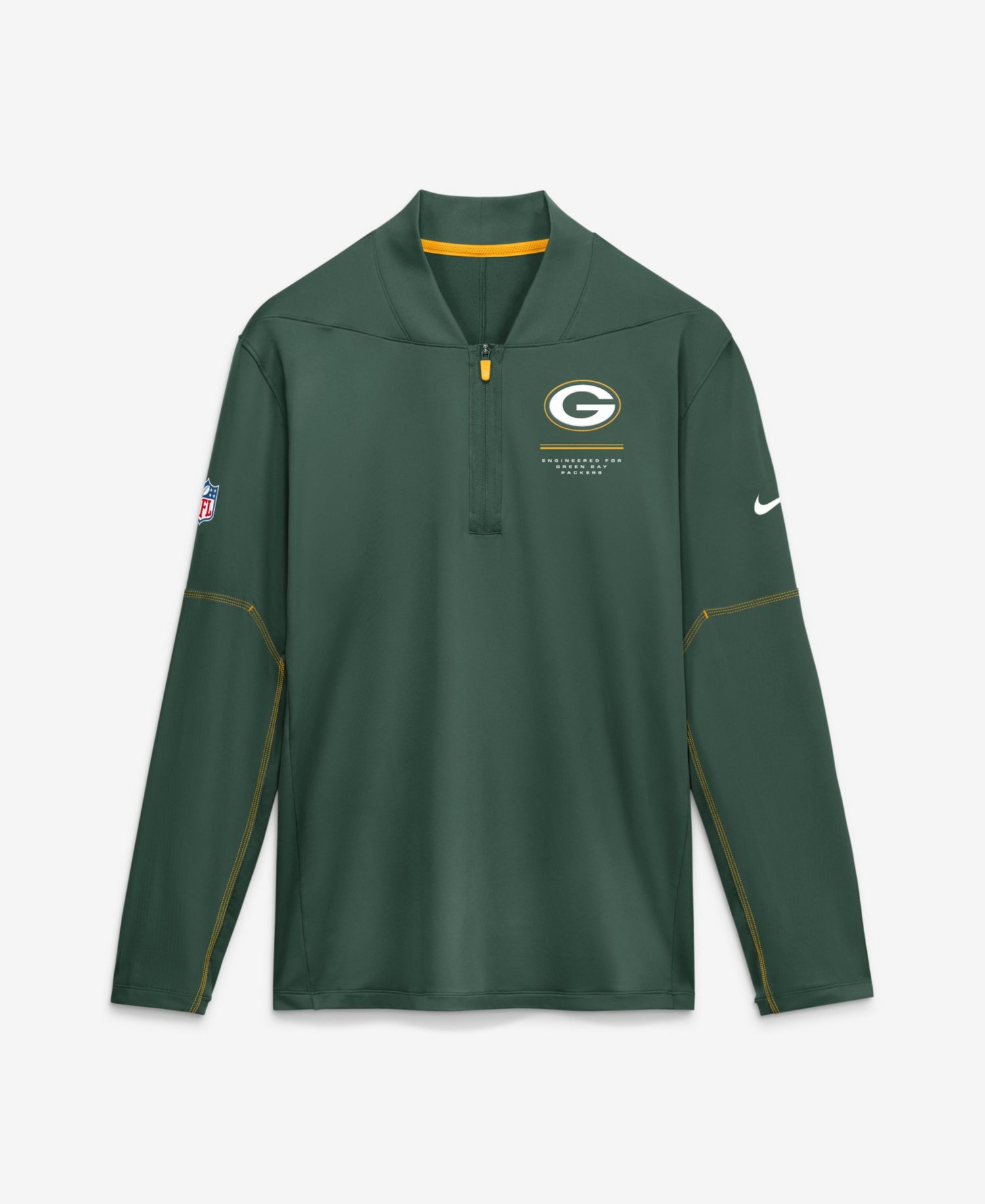 Men's Green Bay Packers Sideline Half-Zip Pullover Sweatshirt