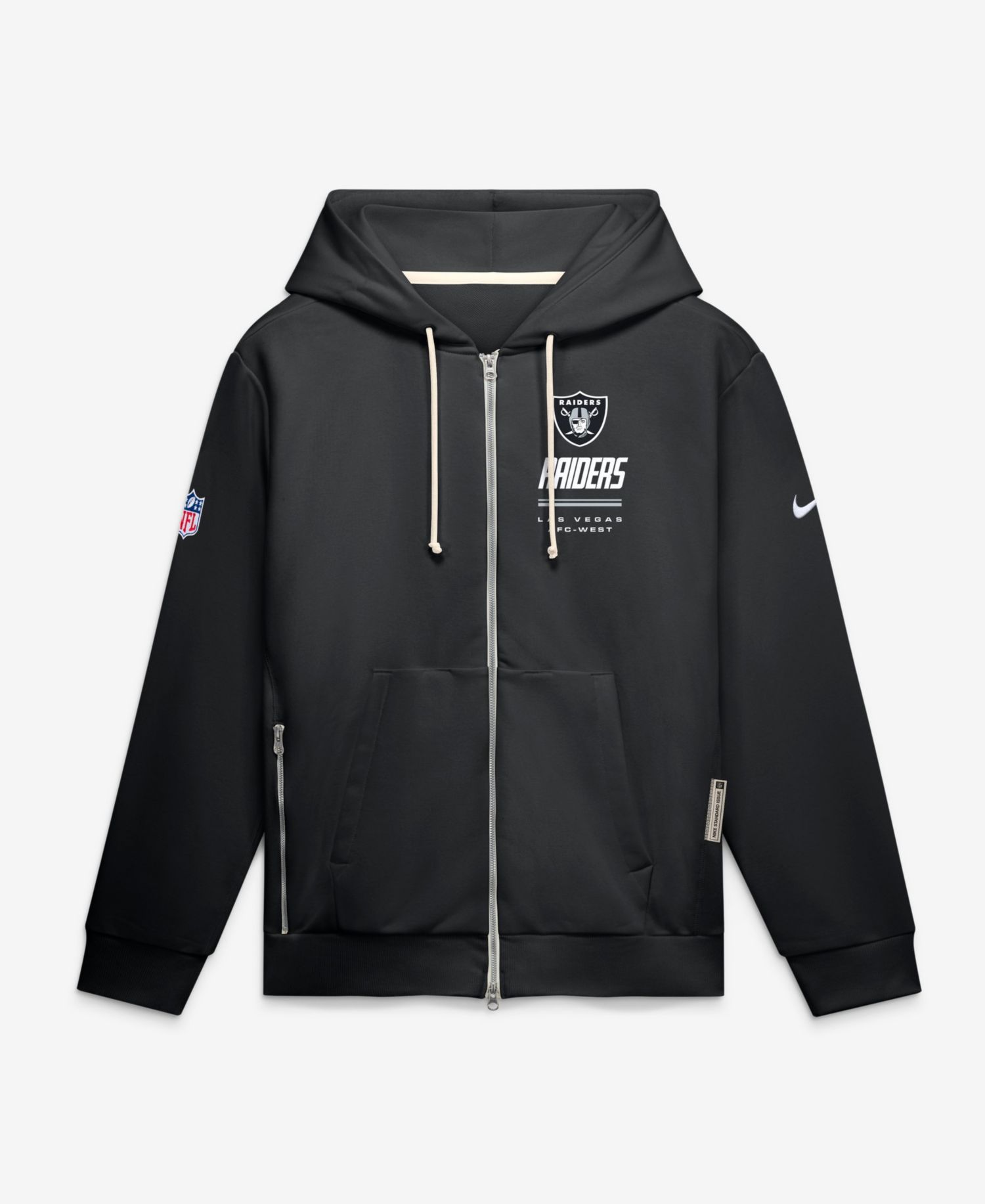 Men's Sideline Standard Issue Las Vegas Raiders Relaxed-Fit Full-Zip Hoodie