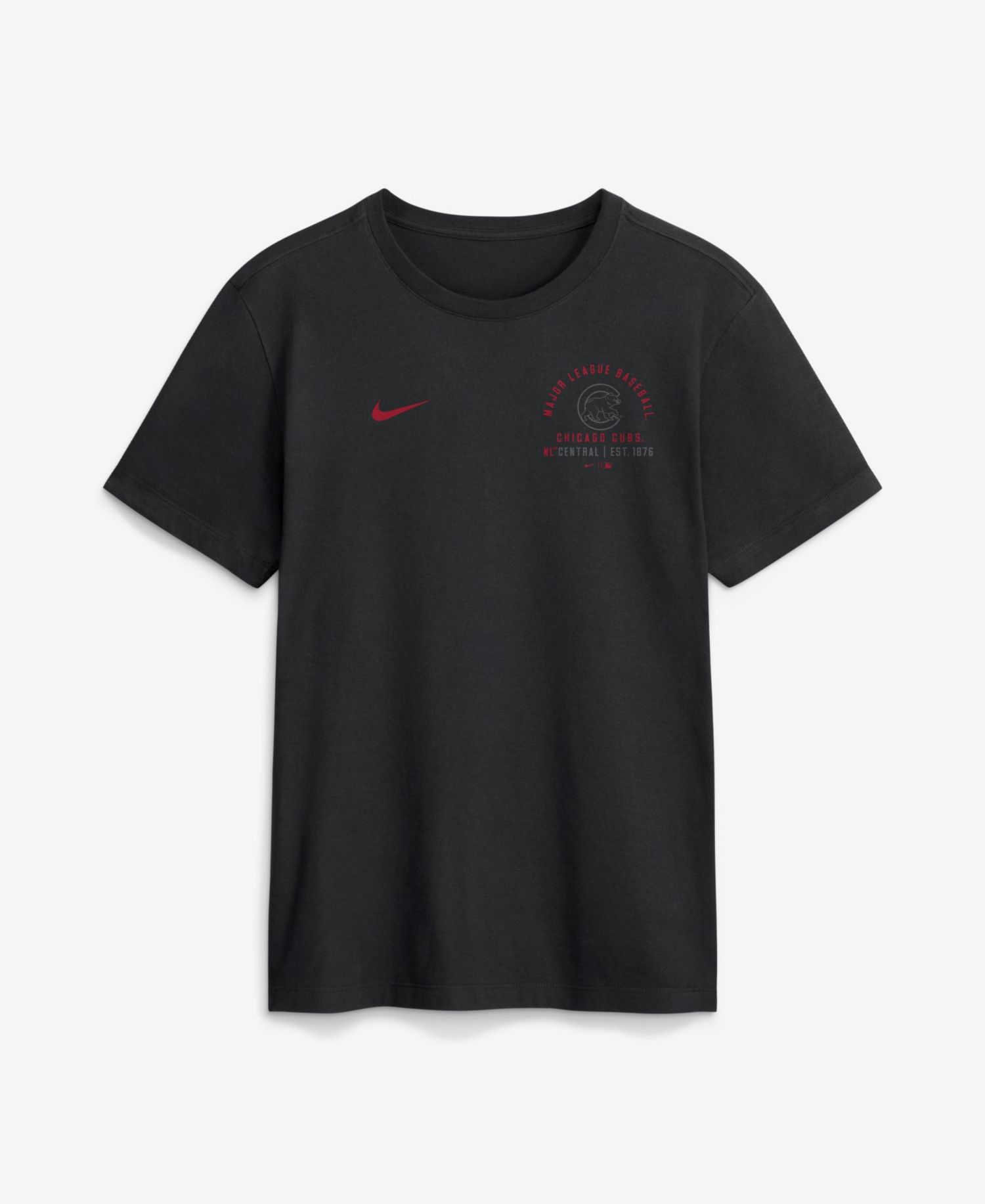 Men's Chicago Cubs Split Logo Screen-Print Graphic Crewneck T-Shirt
