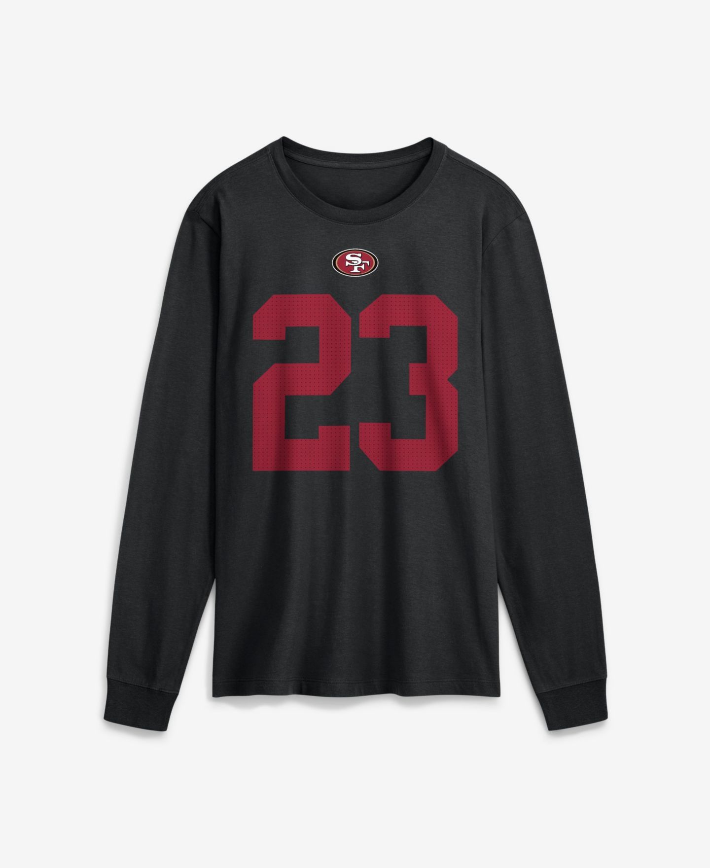 Мужская футболка Nike Christian McCaffrey San Francisco 49ers Name & Number Long Sleeve Crew Neck — фото 2