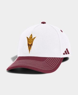 Men's and Women's White/Maroon Arizona State Sun Devils 2026 Sideline A-Frame Adjustable Hat